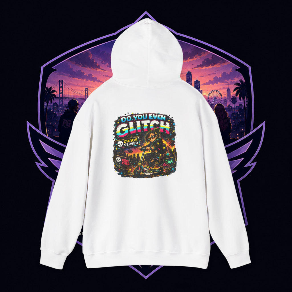 Born Glitch Hoodie — Retro Cyberpunk Vaporwave Graphic Sweatshirt
