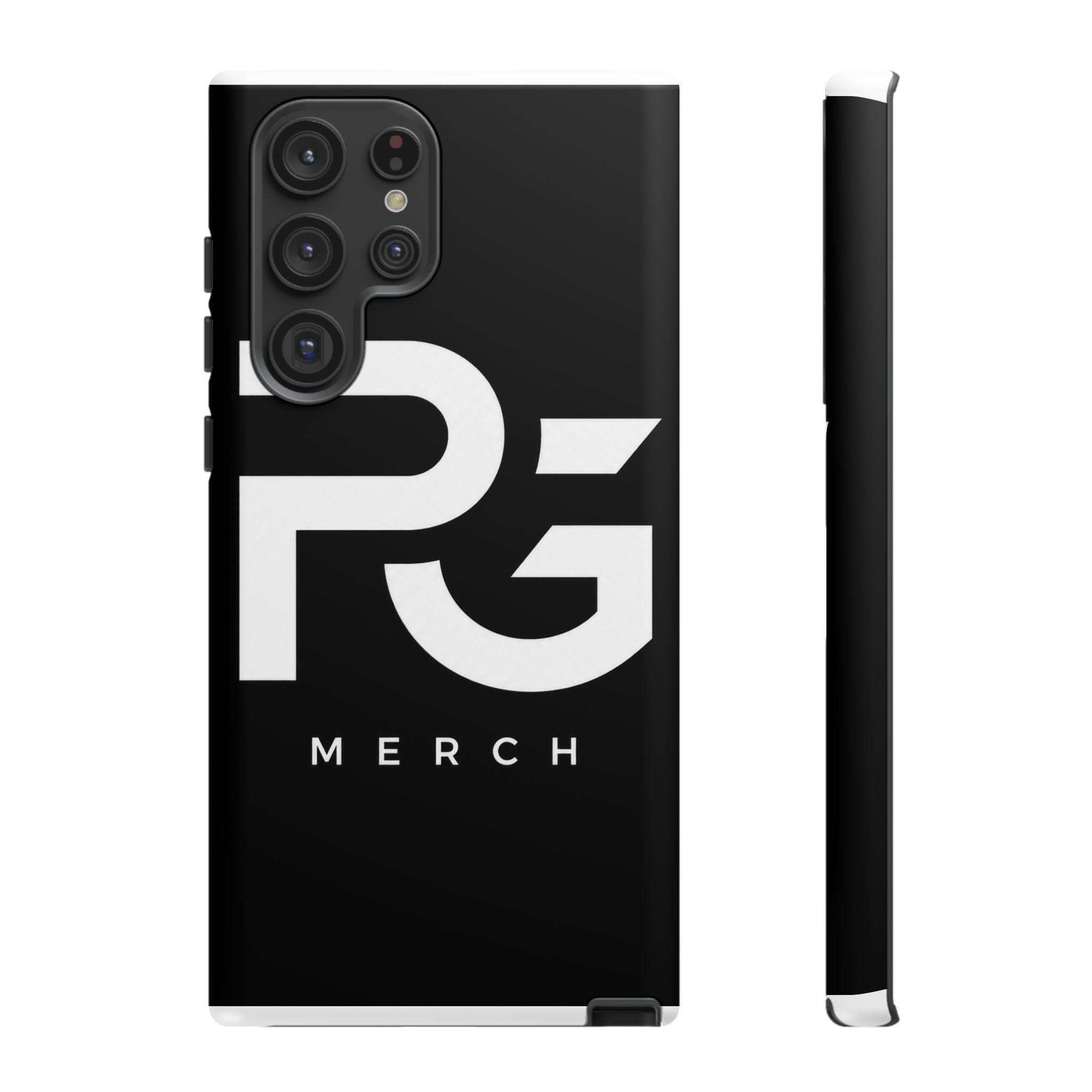 PG CUSTOMIZED RG Merch Tough Phone Case – Black Protective Phone Cover with Bold Logo