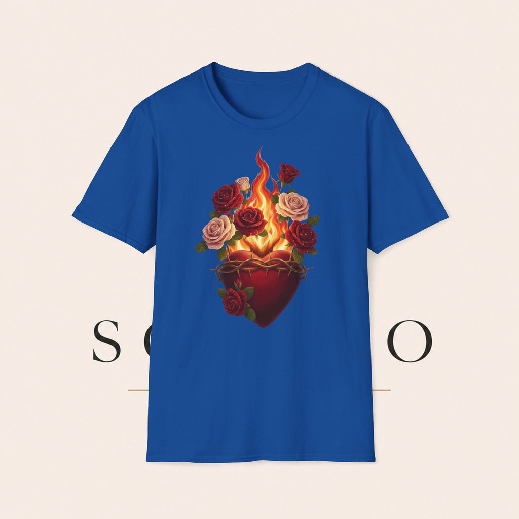Flaming Heart & Roses T-Shirt