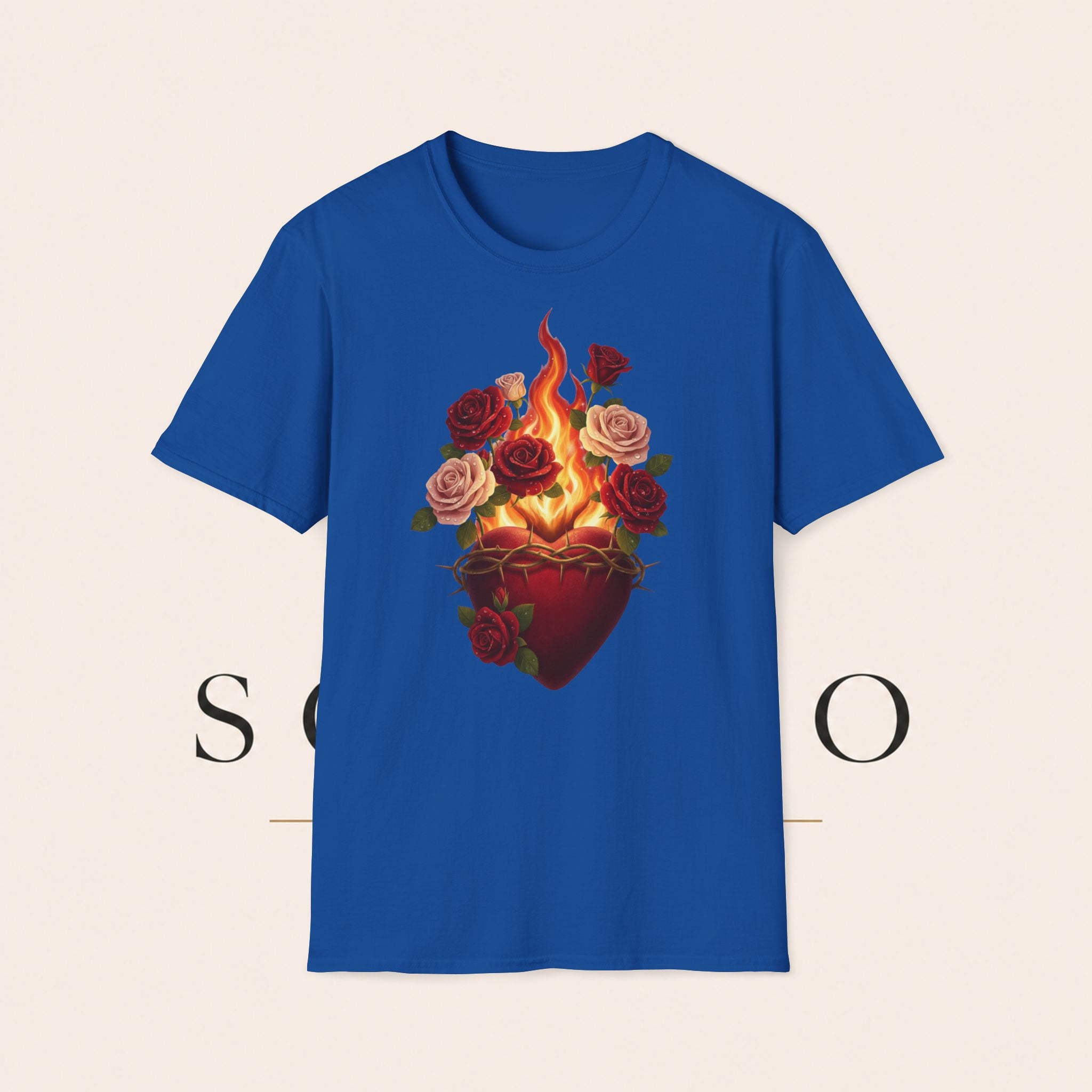 Flaming Heart & Roses T-Shirt