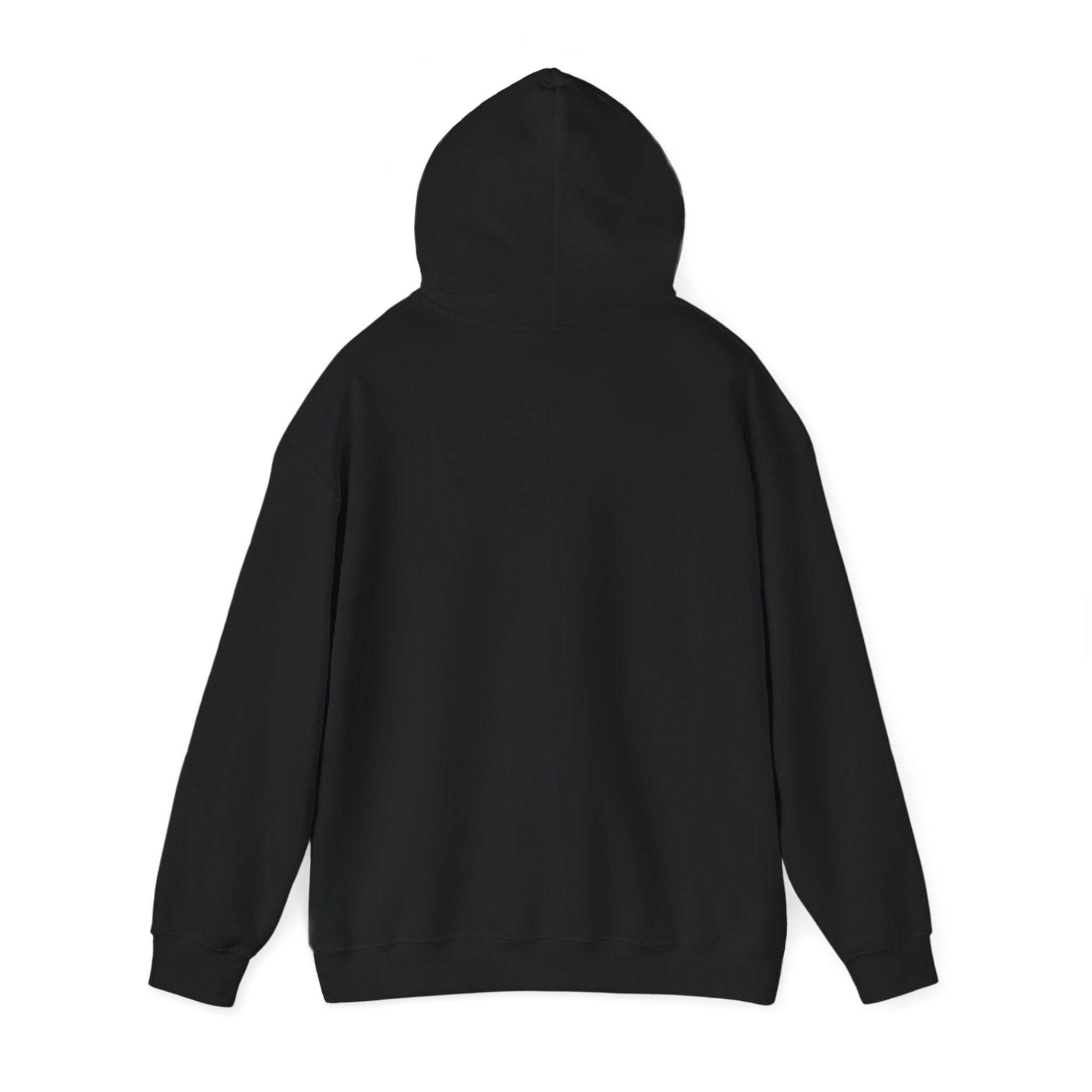 Calm City Meditation Hoodie — Zen Seated Figure Skyline Design