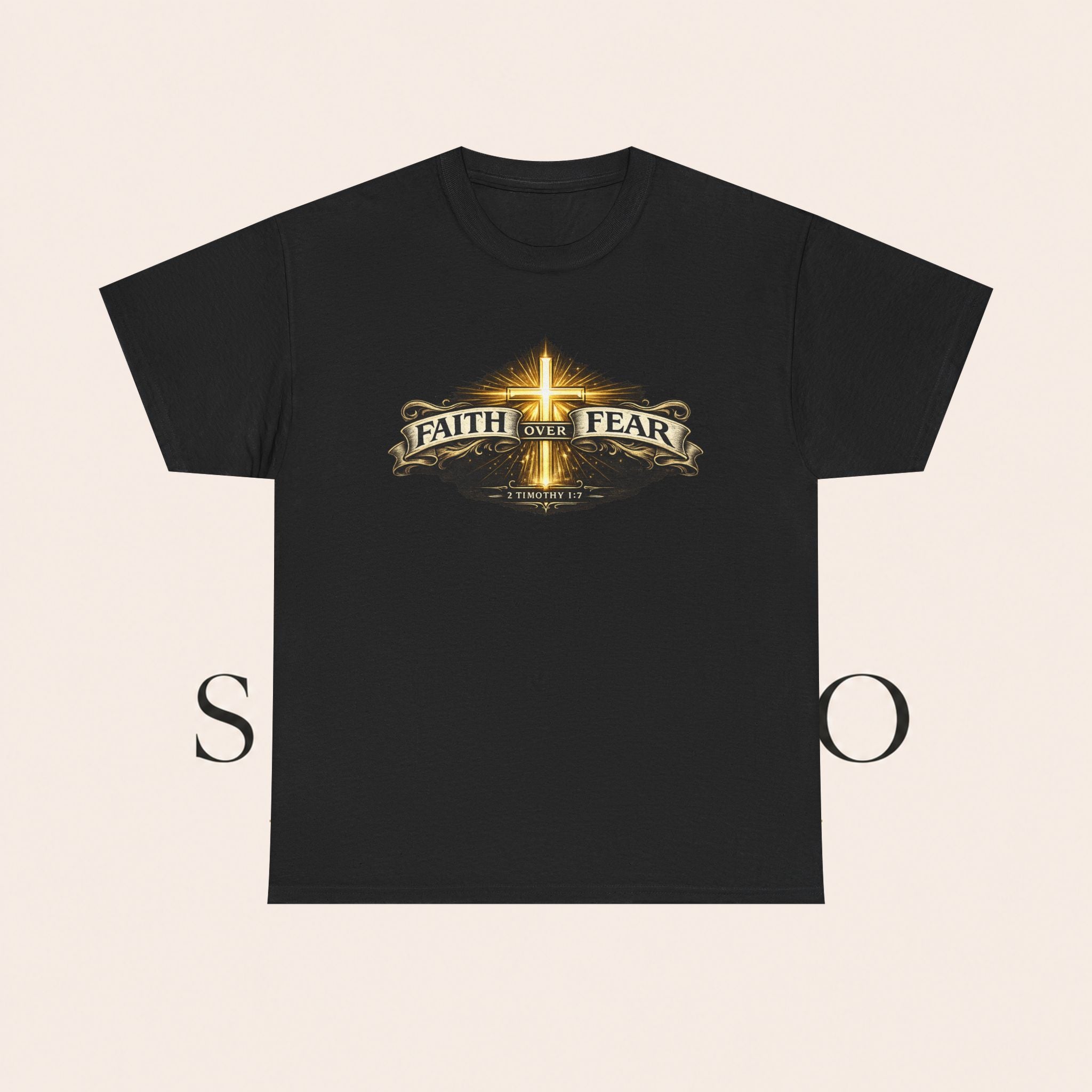 Faith Over Fear T-Shirt — Christian Cross Inspirational Tee