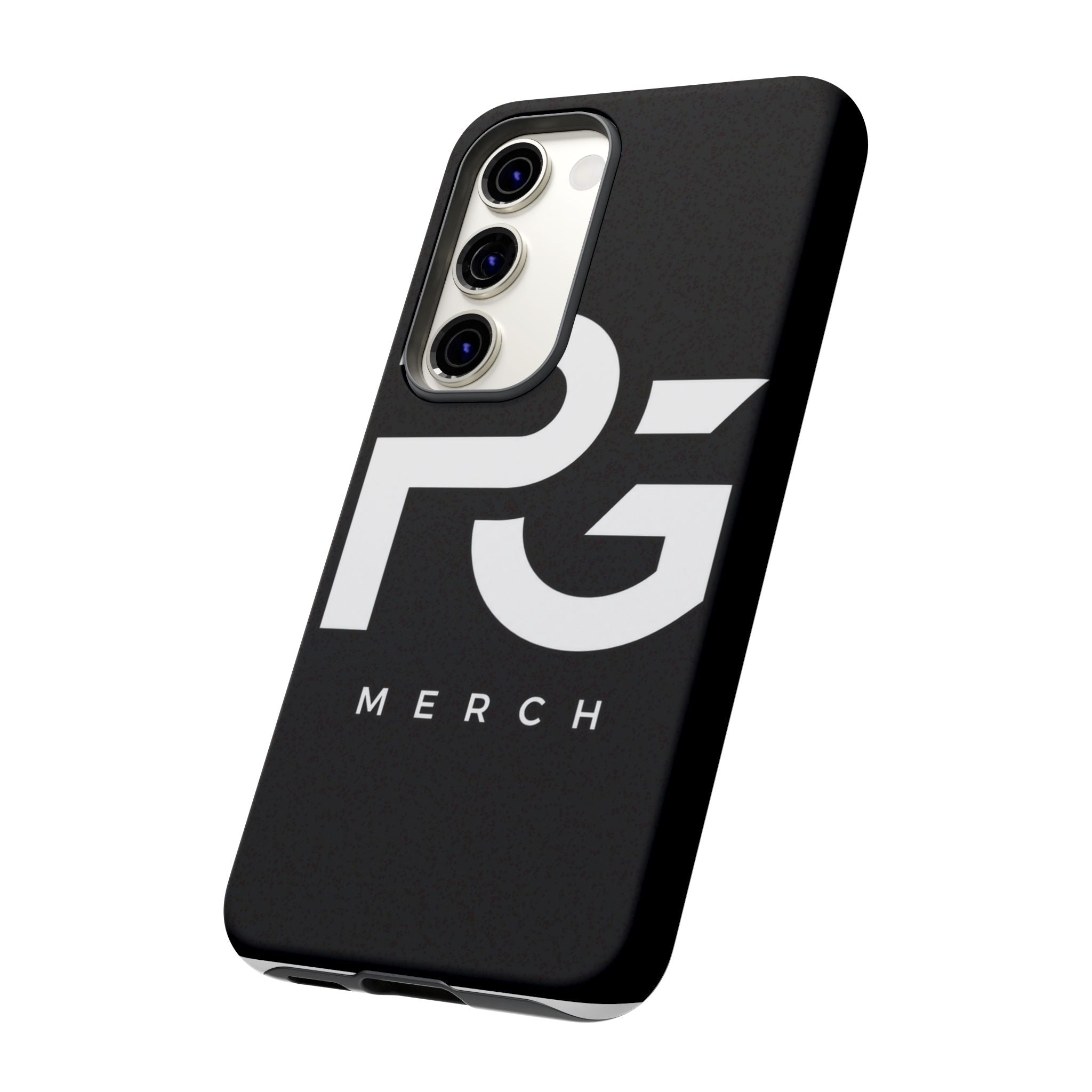 PG CUSTOMIZED RG Merch Tough Phone Case – Black Protective Phone Cover with Bold Logo