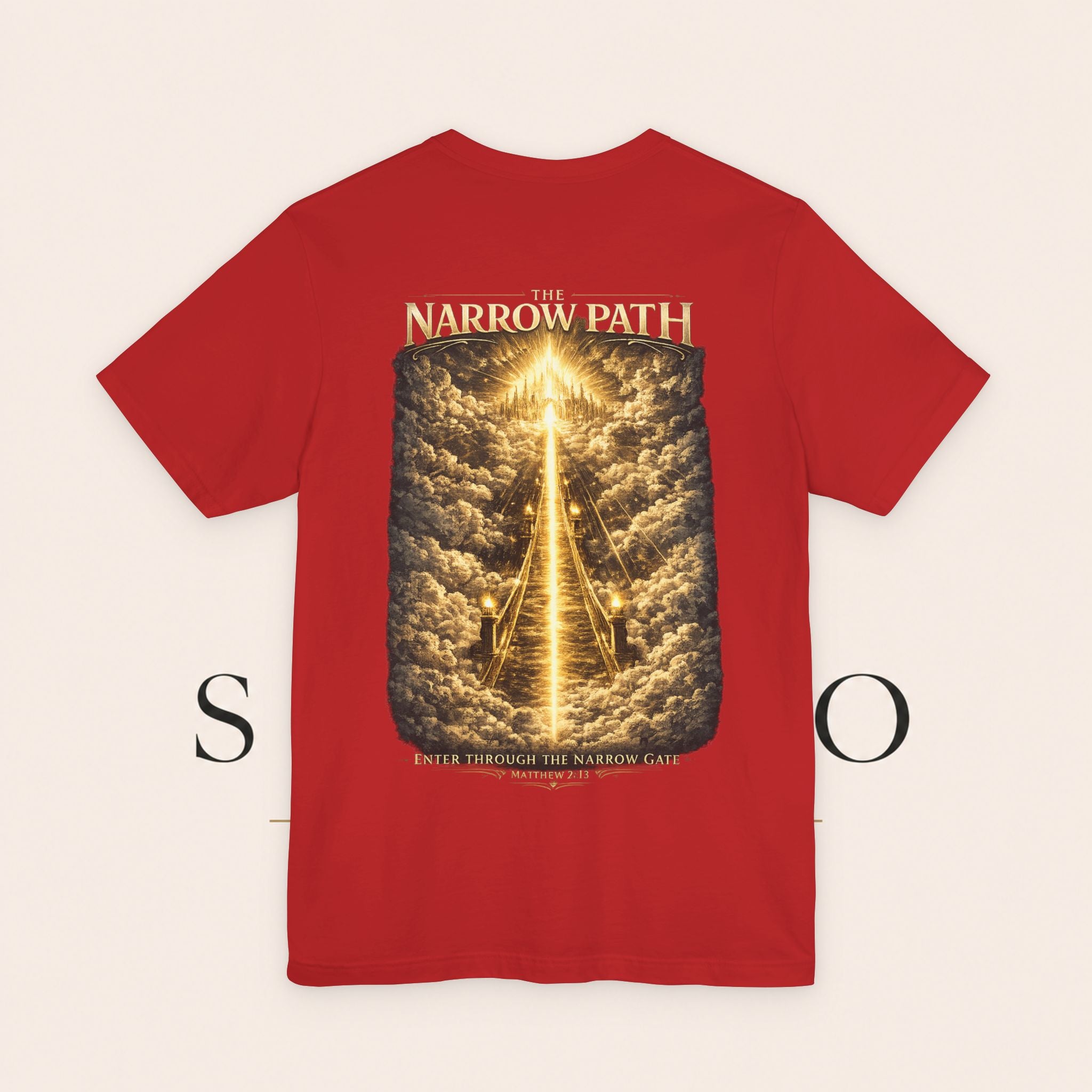 T-Shirt — 'The Narrow Path' Golden Light Graphic Tee