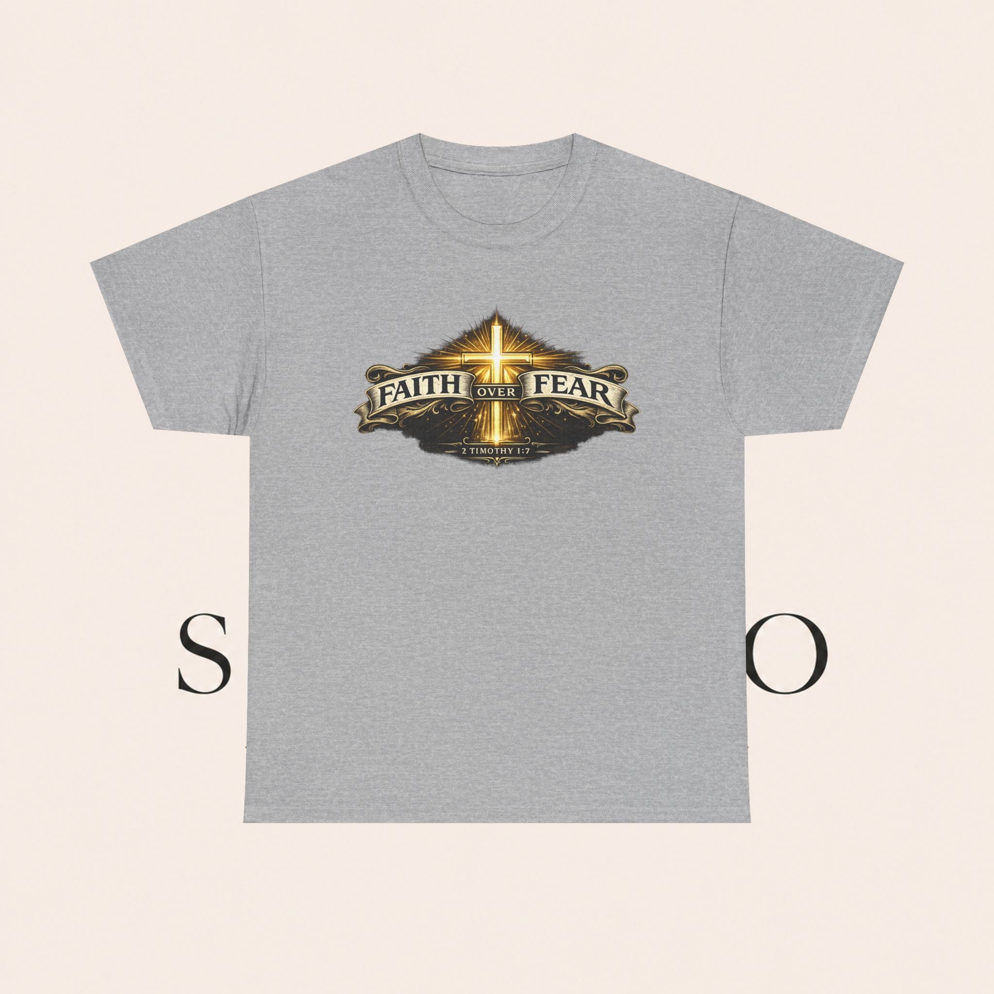 Faith Over Fear T-Shirt — Christian Cross Inspirational Tee