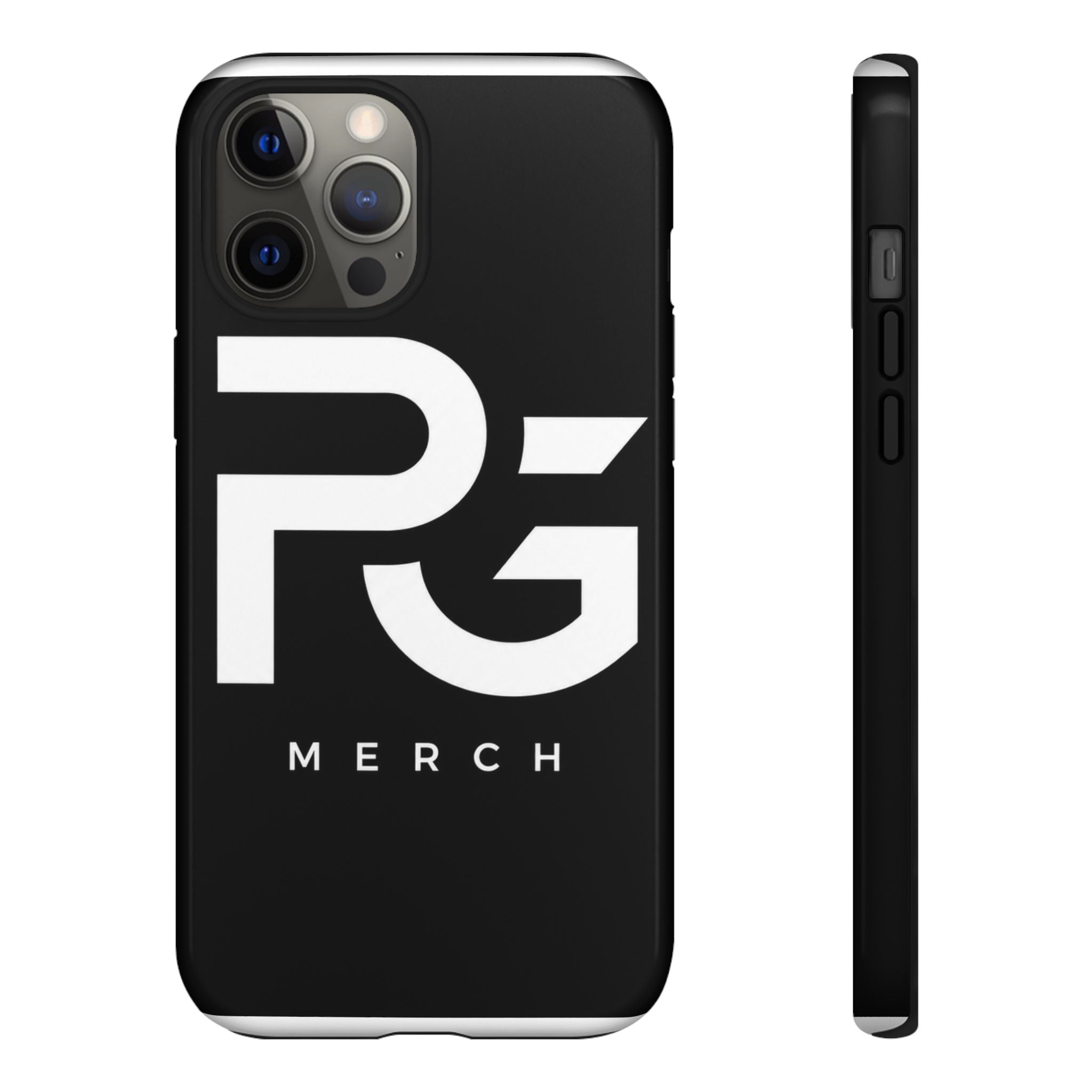 PG CUSTOMIZED RG Merch Tough Phone Case – Black Protective Phone Cover with Bold Logo