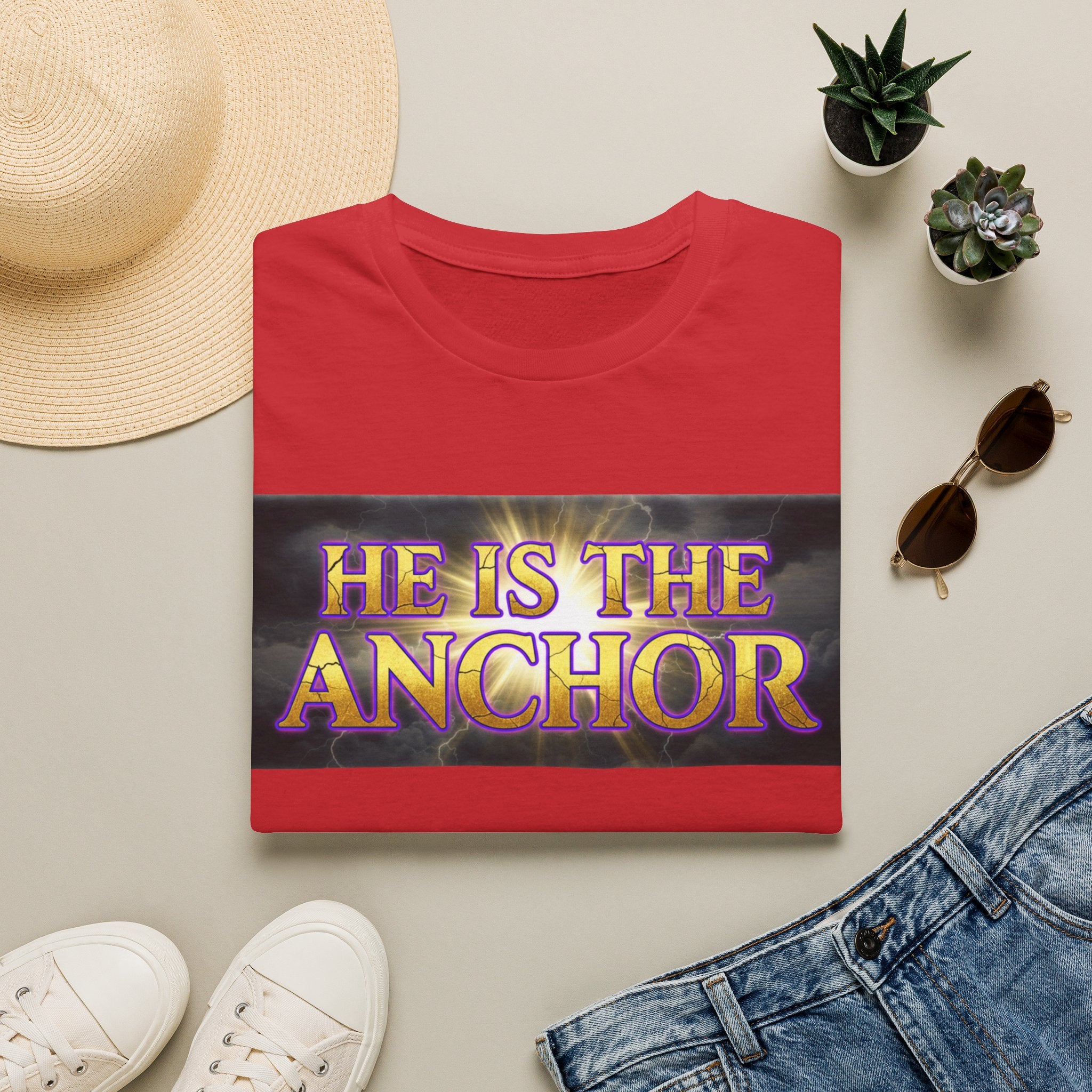 He Is The Anchor T-Shirt — Christian Faith Inspirational Tee