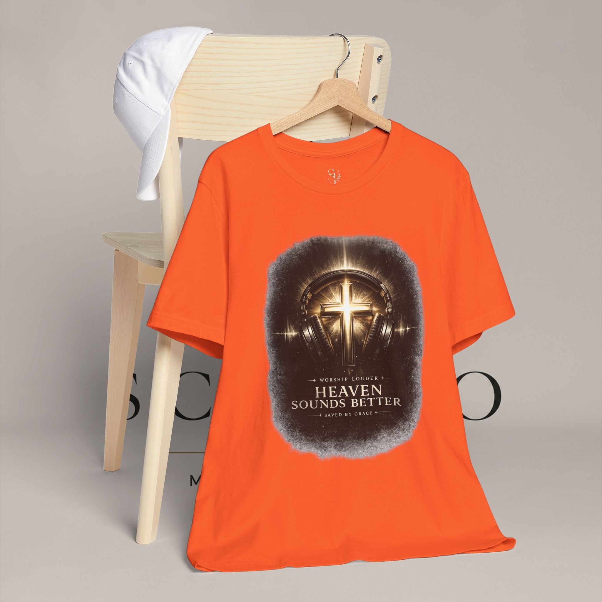 Youth Christian T‑Shirt - "Heaven Sounds Better" Cross Headphones Graphic Tee