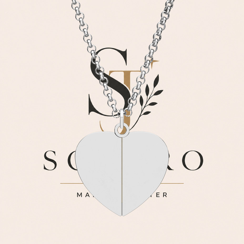 Hidden Message Heart Necklace — Engraved Secret Locket Pendant