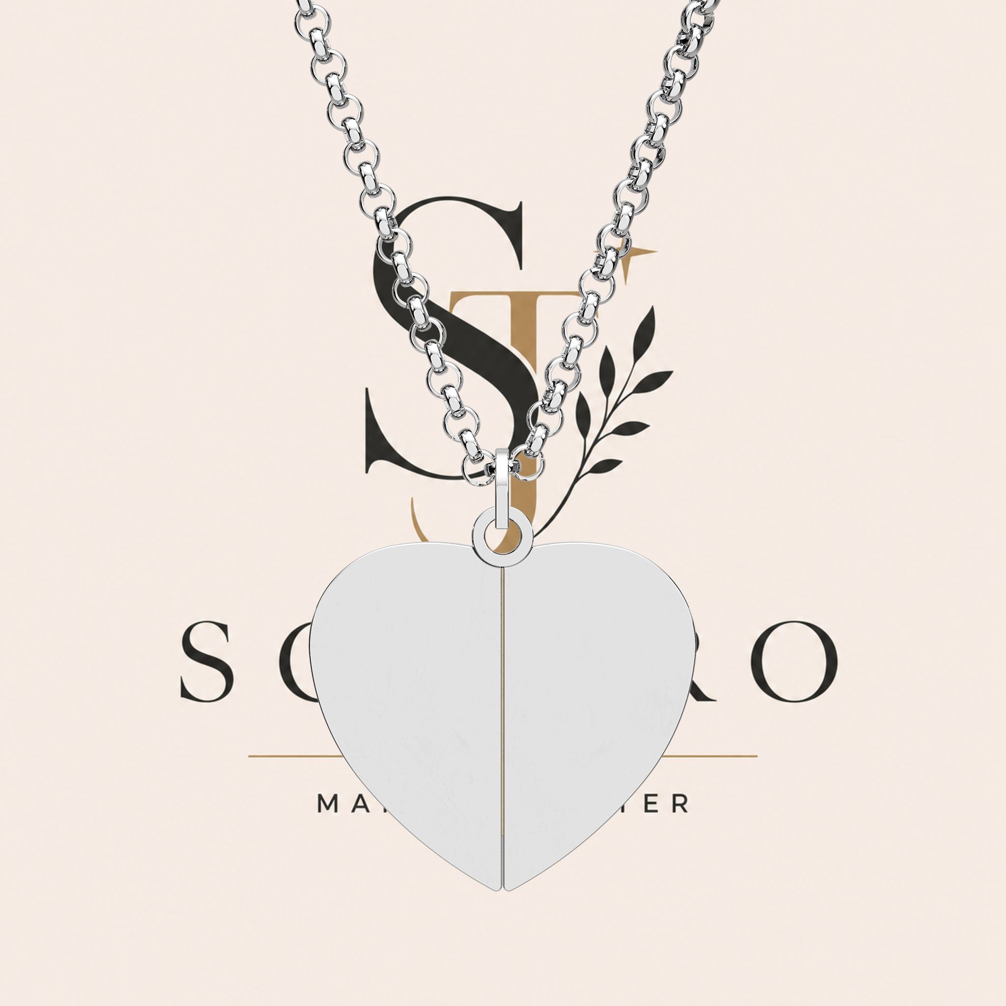 Hidden Message Heart Necklace — Engraved Secret Locket Pendant