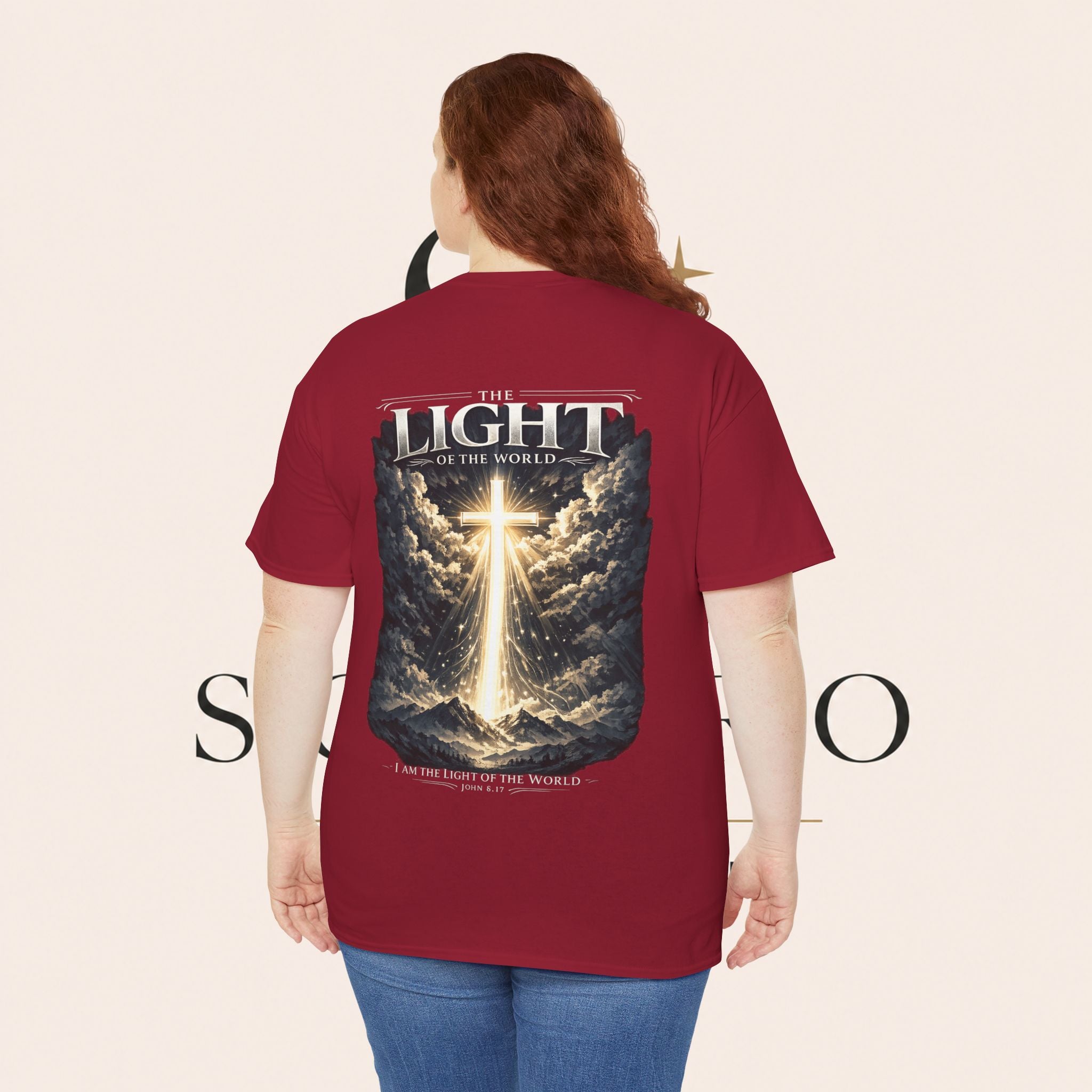 T‑Shirt — “The Light of the World” Graphic Tee (Christian Religious Design)