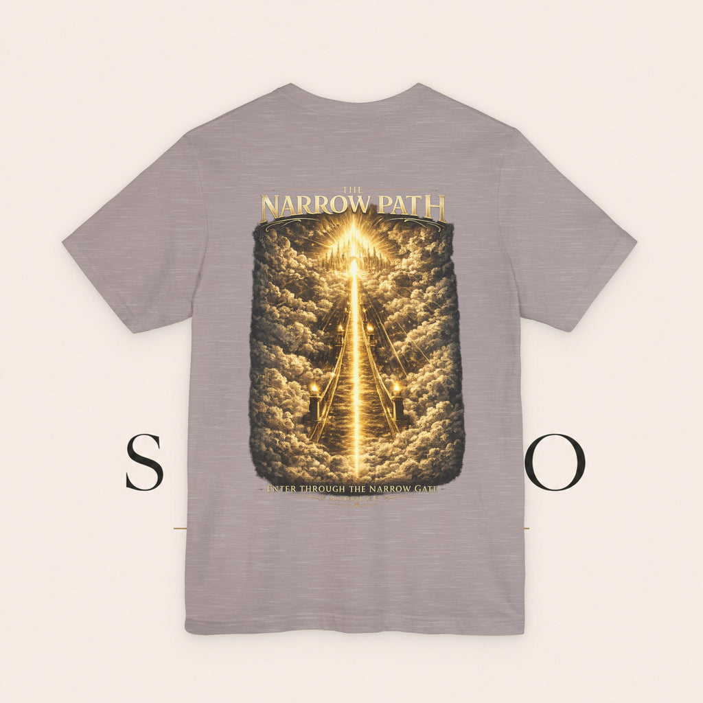 T-Shirt — 'The Narrow Path' Golden Light Graphic Tee