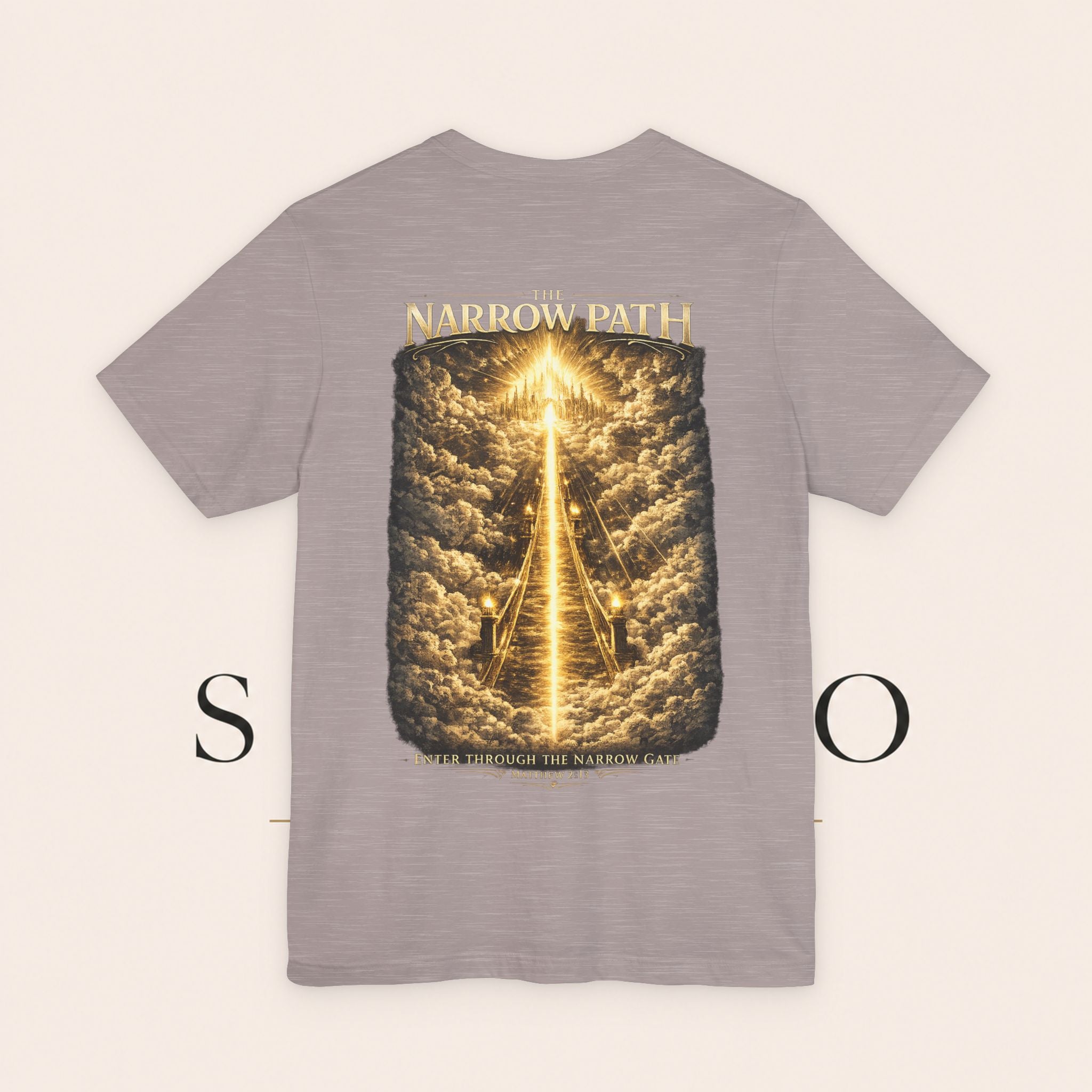 T-Shirt — 'The Narrow Path' Golden Light Graphic Tee