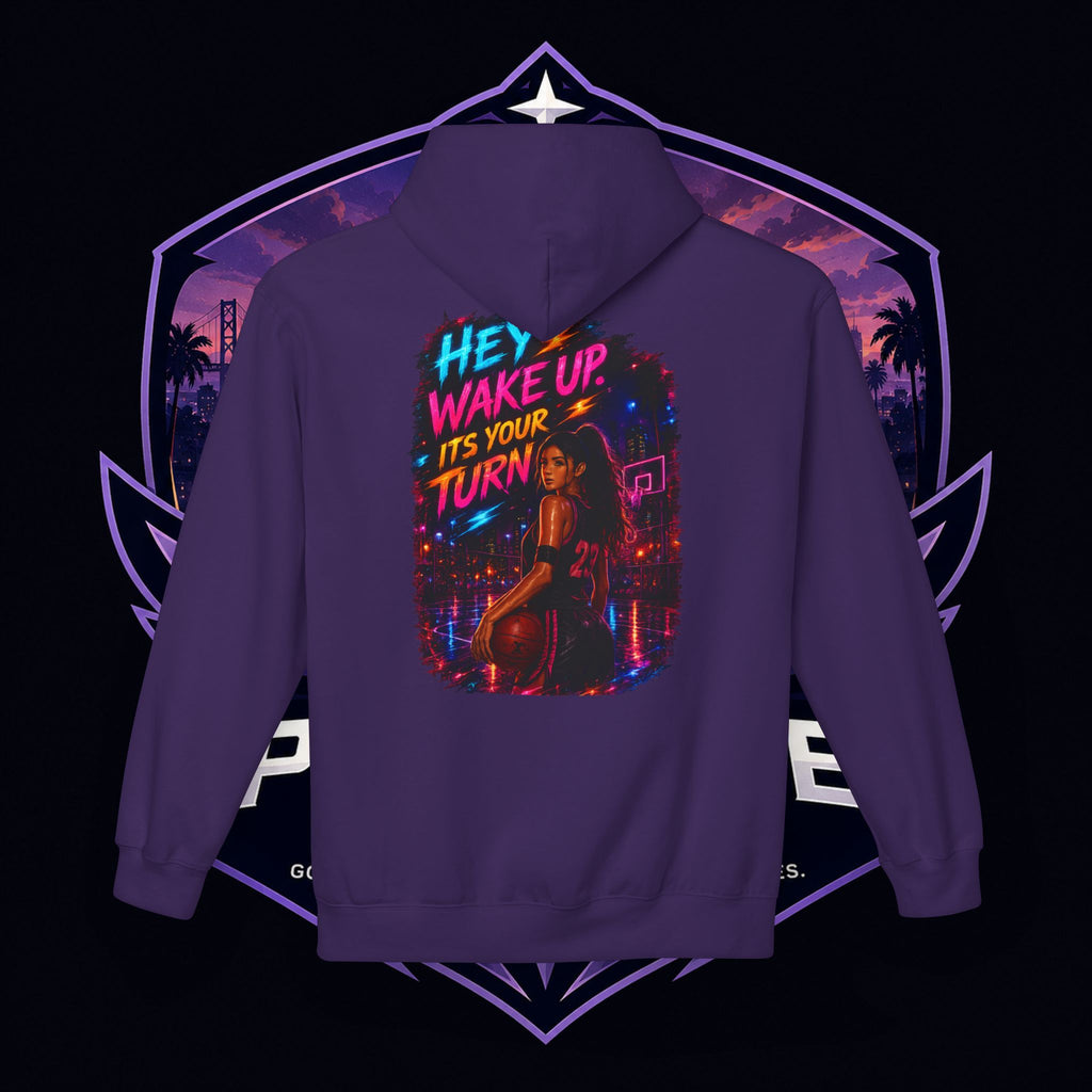 PG CZAR  "Hey Wake Up, It's Your Turn" Back Print PG 'Bruh Throw Now!' Graphic Hoodie