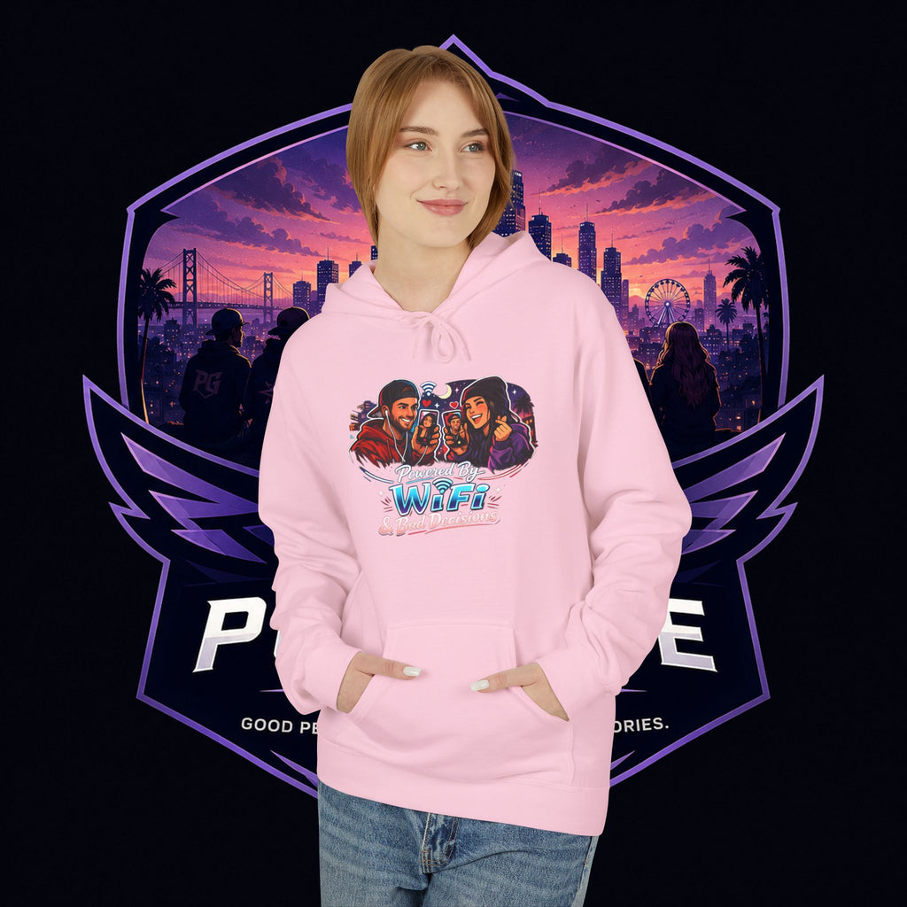 LDR inspired Retro '80s Vibes Hoodie — Neon Miami Movie Couple Design