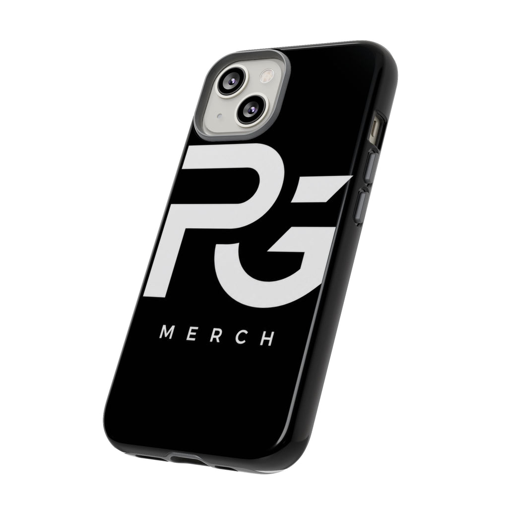 PG CUSTOMIZED RG Merch Tough Phone Case – Black Protective Phone Cover with Bold Logo