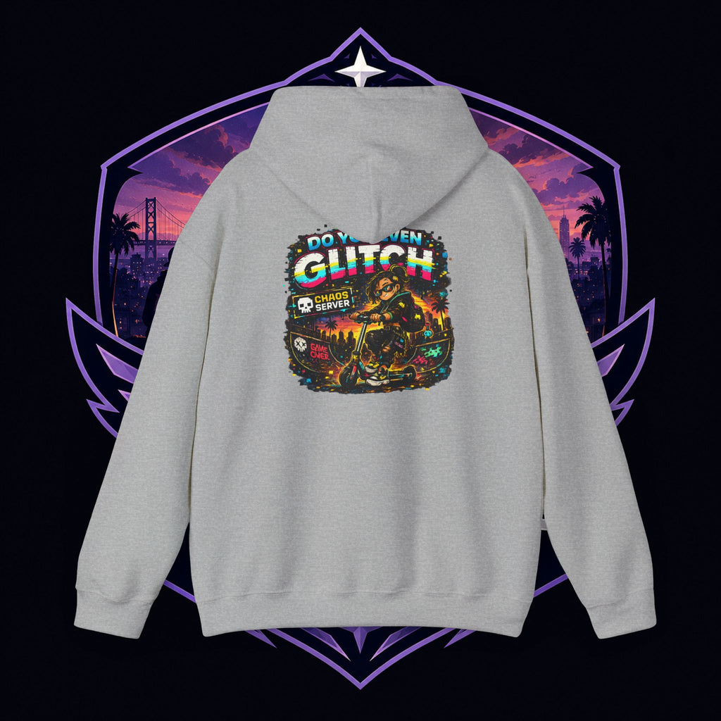 Born Glitch Hoodie — Retro Cyberpunk Vaporwave Graphic Sweatshirt