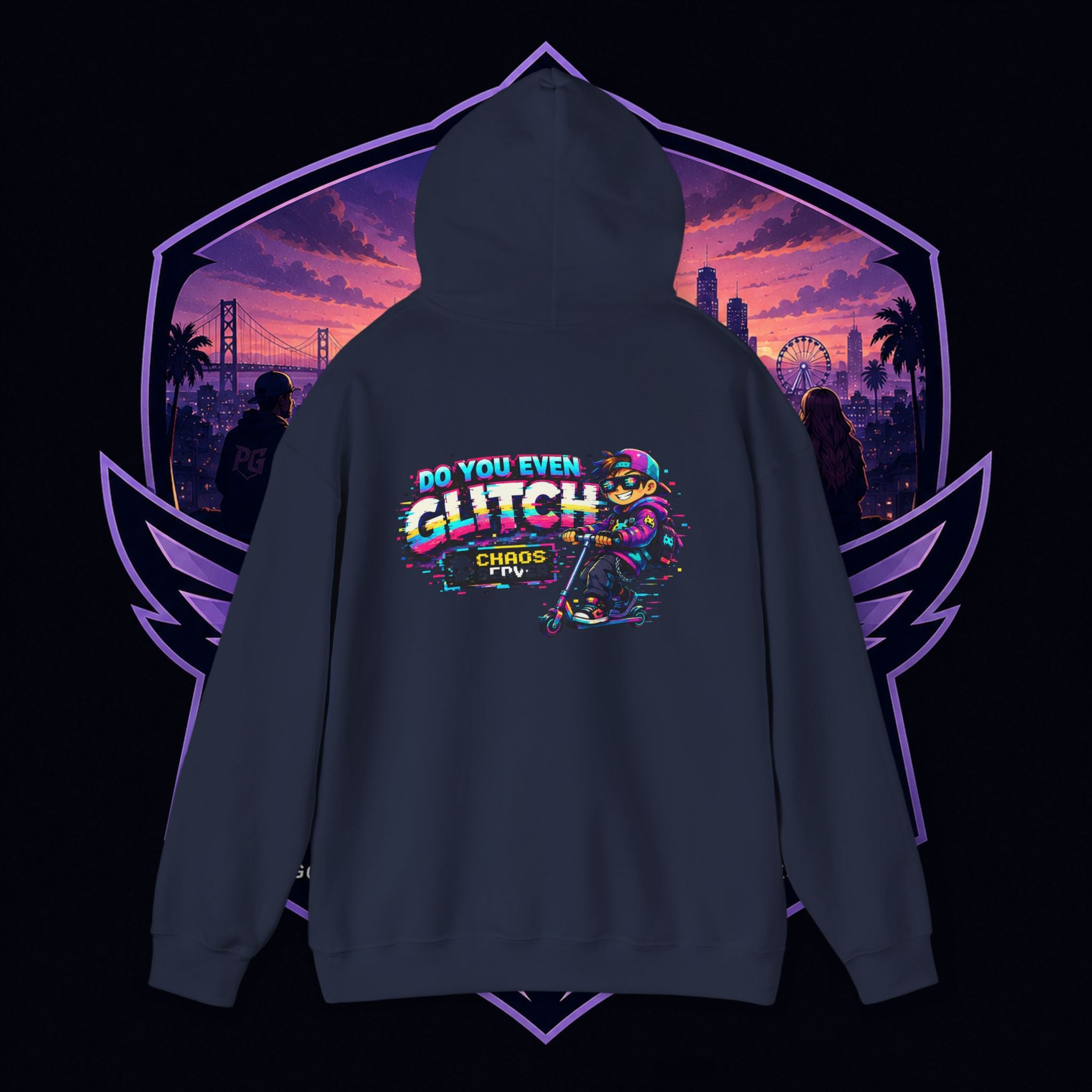 PG Lola's Glitch Skater Hoodie — "Do You Even Glitch" Retro Gamer Streetwear