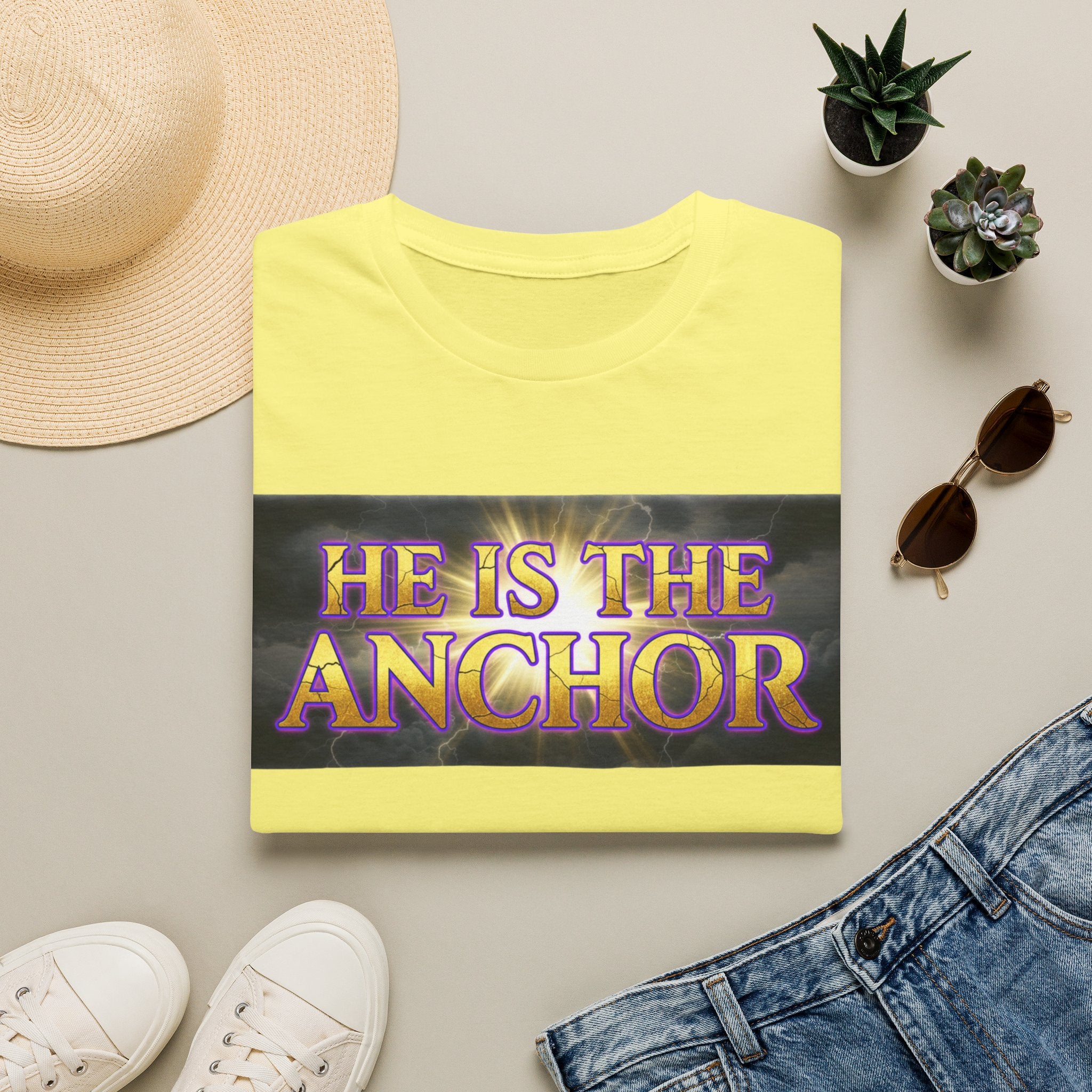 He Is The Anchor T-Shirt — Christian Faith Inspirational Tee