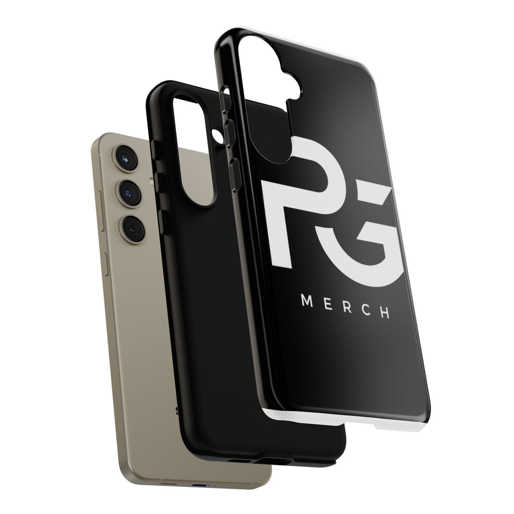 PG CUSTOMIZED RG Merch Tough Phone Case – Black Protective Phone Cover with Bold Logo