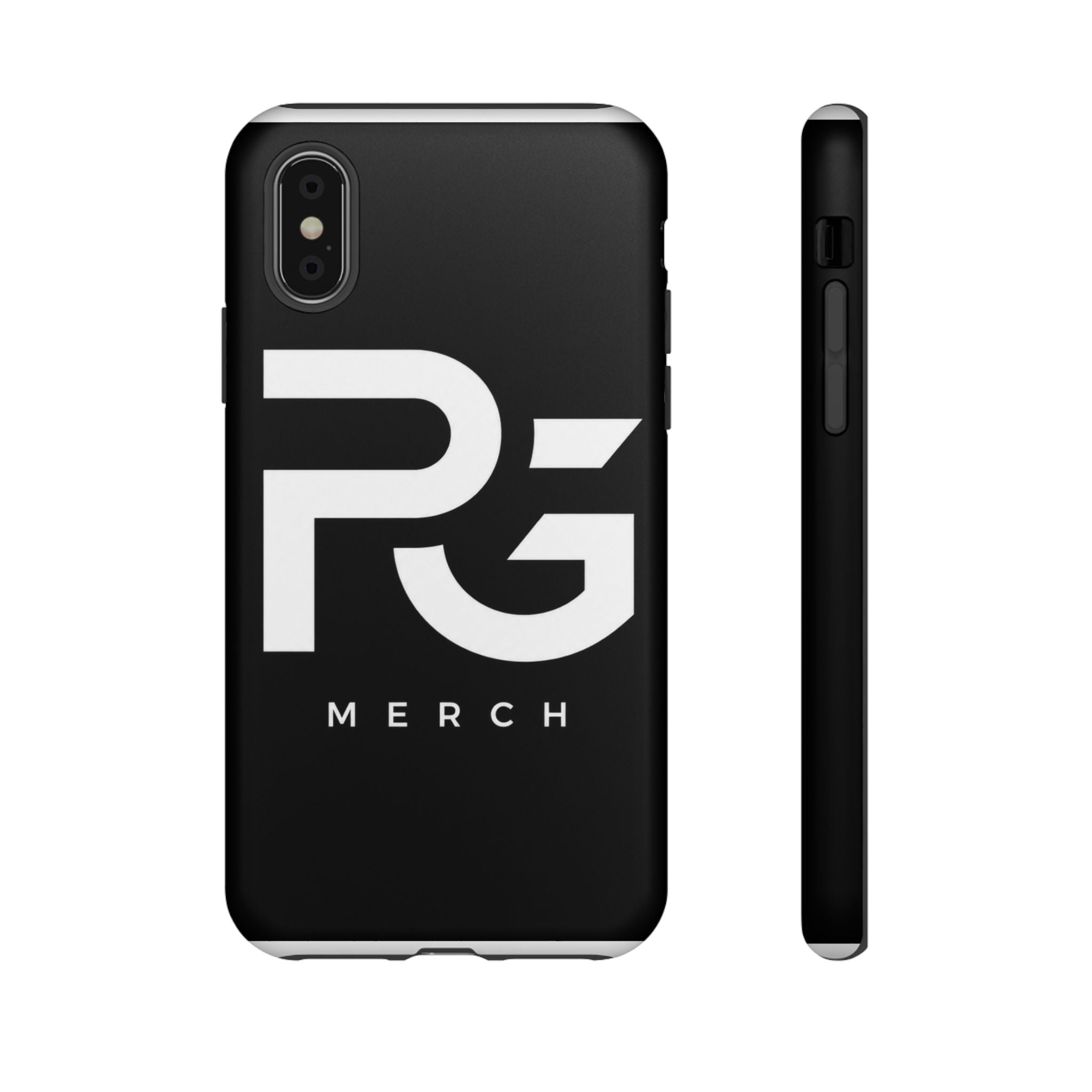 PG CUSTOMIZED RG Merch Tough Phone Case – Black Protective Phone Cover with Bold Logo