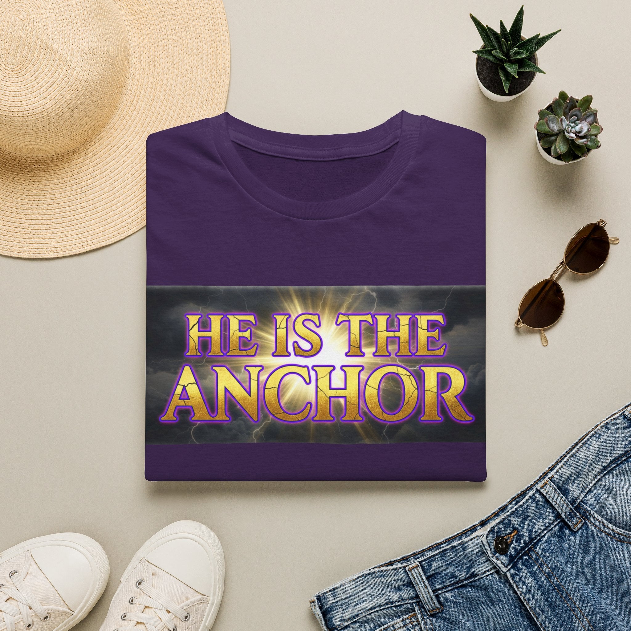 He Is The Anchor T-Shirt — Christian Faith Inspirational Tee