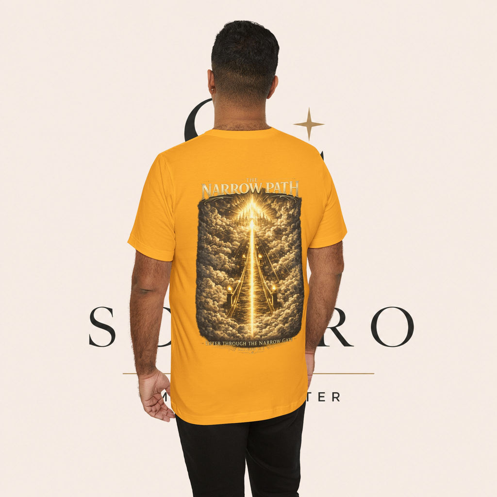 T-Shirt — 'The Narrow Path' Golden Light Graphic Tee