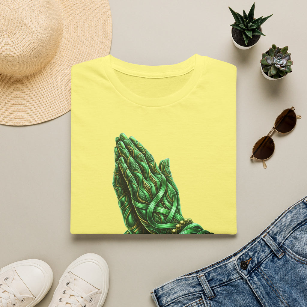 Praying Hands T‑Shirt — Green Vines Prayer Hands Graphic Tee