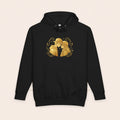 Romantic Golden Kiss Hoodie — Couples Illustration Pullover