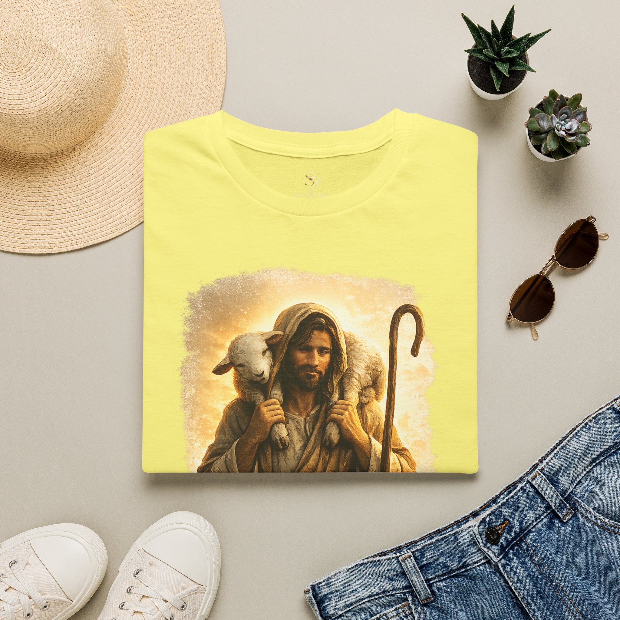 Jesus the Good Shepherd T-Shirt — 'Found.' Christian Faith Tee