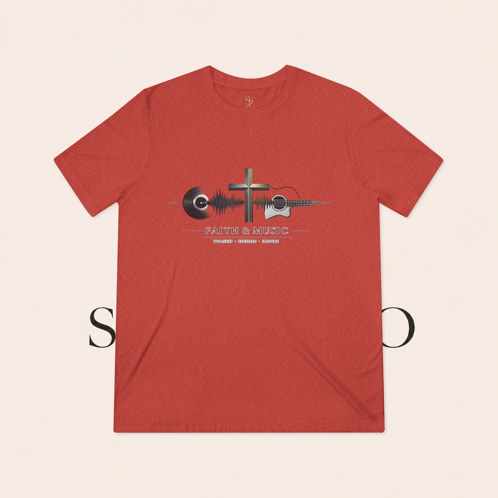Faith & Music Christian Cross Tee — Gospel Worship Band Shirt