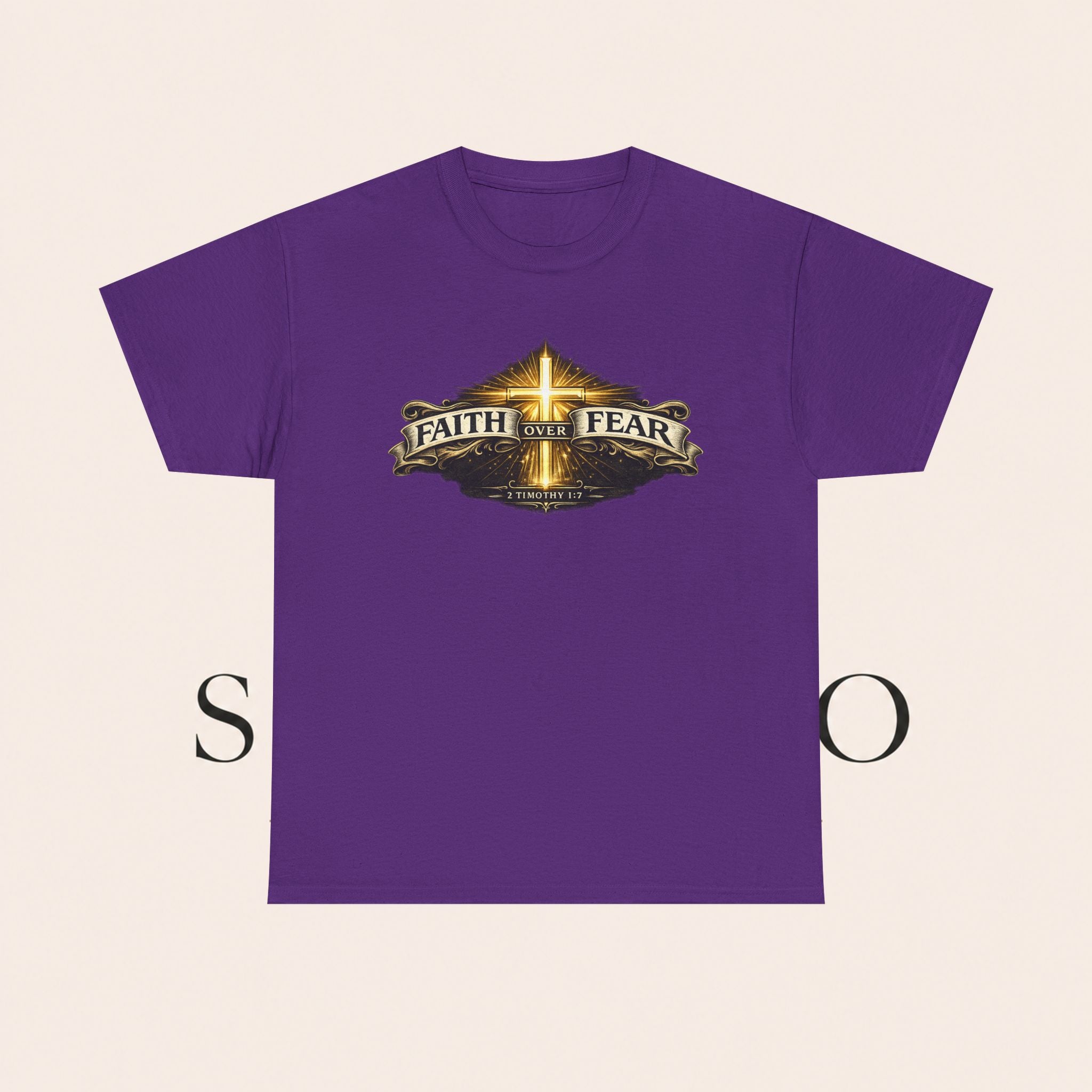Faith Over Fear T-Shirt — Christian Cross Inspirational Tee