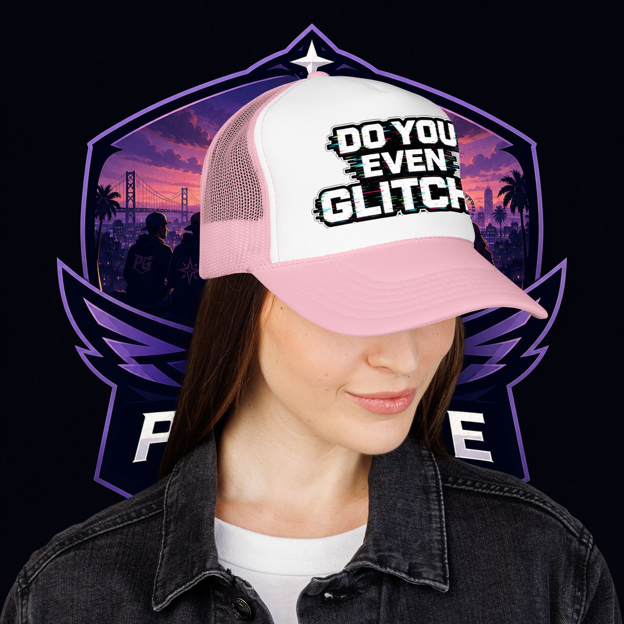 PG Lola's Do You Even Glitch? Foam Trucker Hat