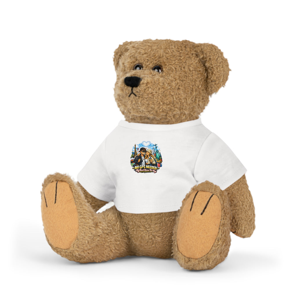 LDR inspire Teddy Bear Plush with Mini T‑Shirt — Adventure Scene Graphic