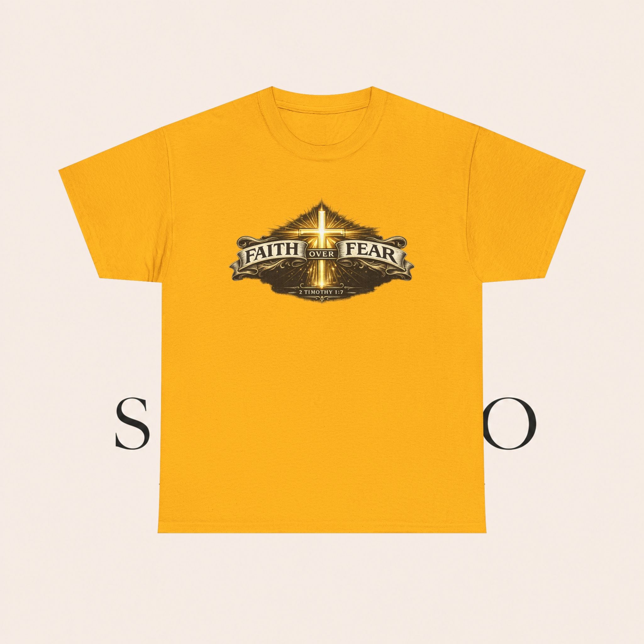 Faith Over Fear T-Shirt — Christian Cross Inspirational Tee