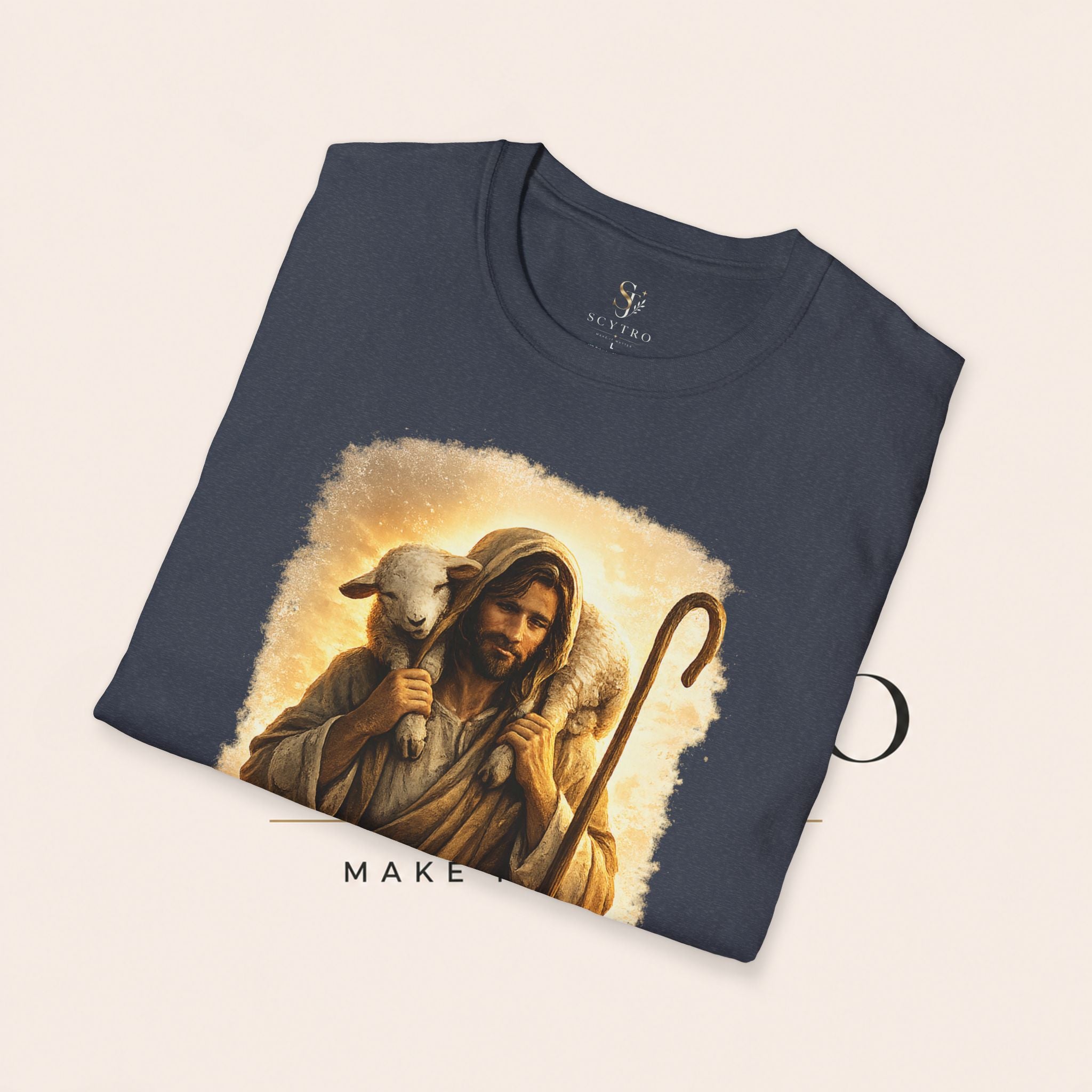 Jesus the Good Shepherd T-Shirt — 'Found.' Christian Faith Tee