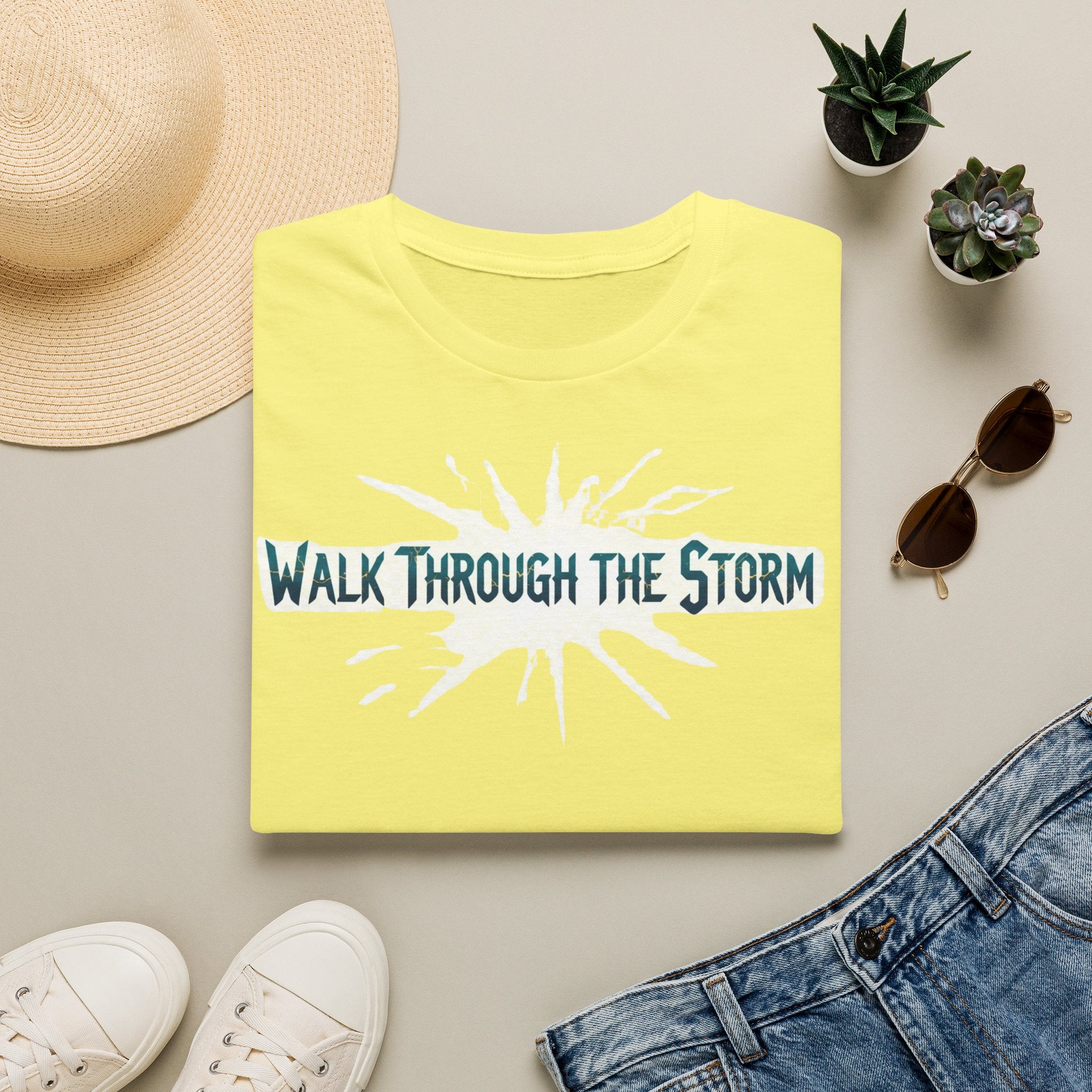 T-Shirt — "Walk Through the Storm" Inspirational Graphic Tee
