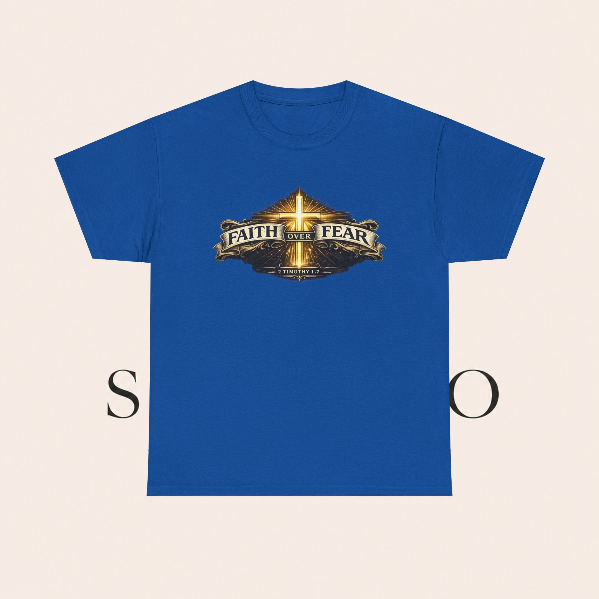 Faith Over Fear T-Shirt — Christian Cross Inspirational Tee