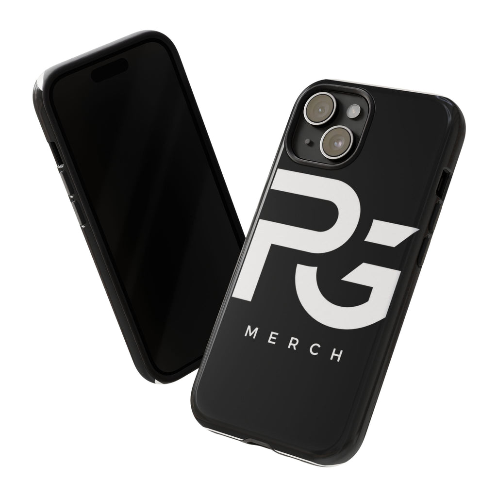 PG CUSTOMIZED RG Merch Tough Phone Case – Black Protective Phone Cover with Bold Logo