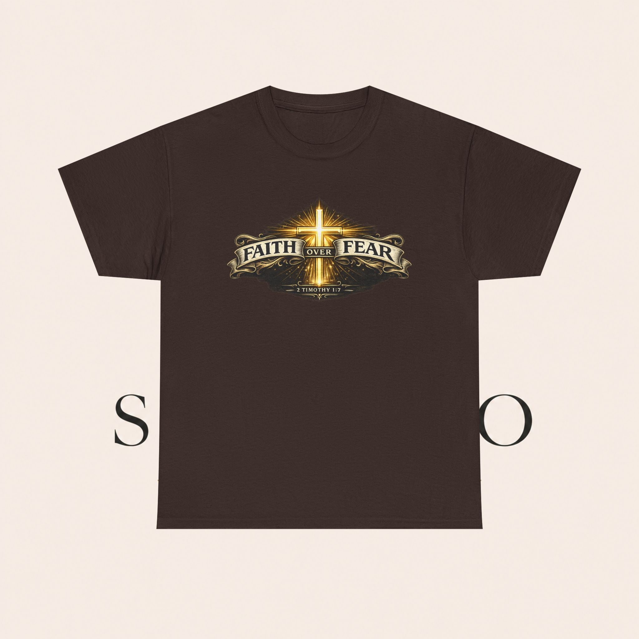 Faith Over Fear T-Shirt — Christian Cross Inspirational Tee