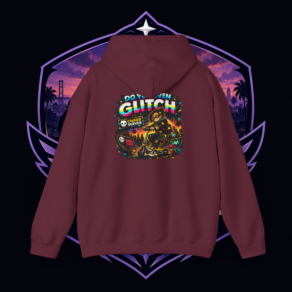 Born Glitch Hoodie — Retro Cyberpunk Vaporwave Graphic Sweatshirt