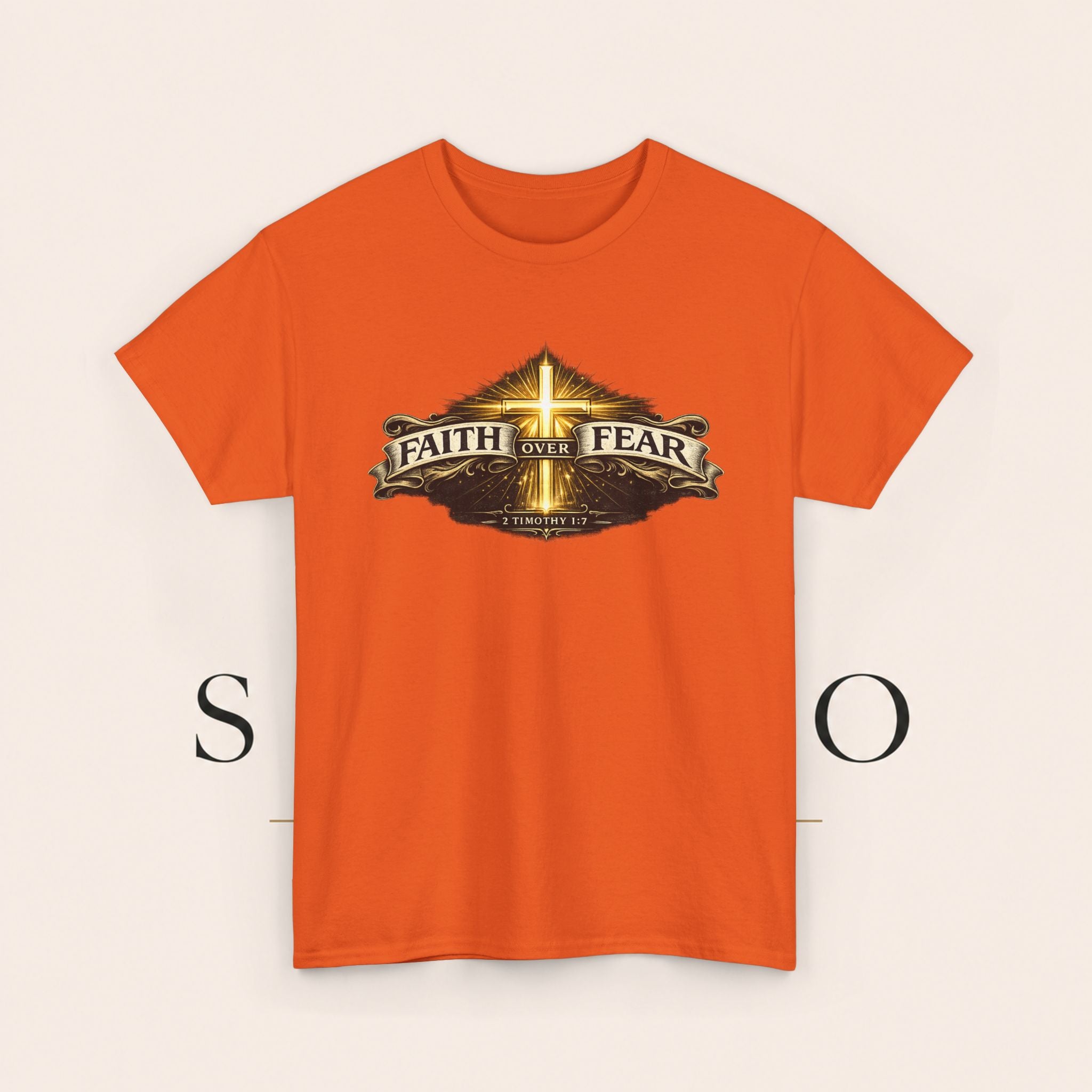 Faith Over Fear T-Shirt — Christian Cross Inspirational Tee