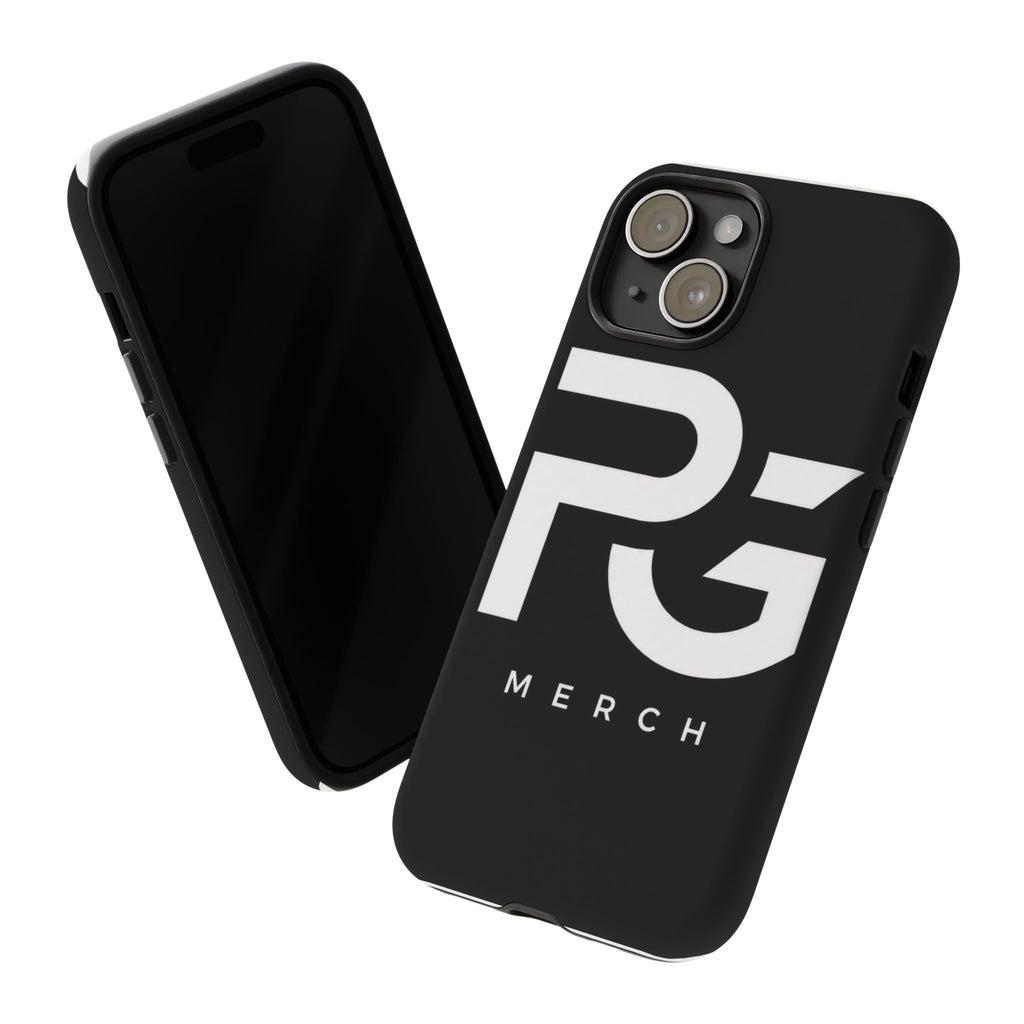 PG CUSTOMIZED RG Merch Tough Phone Case – Black Protective Phone Cover with Bold Logo