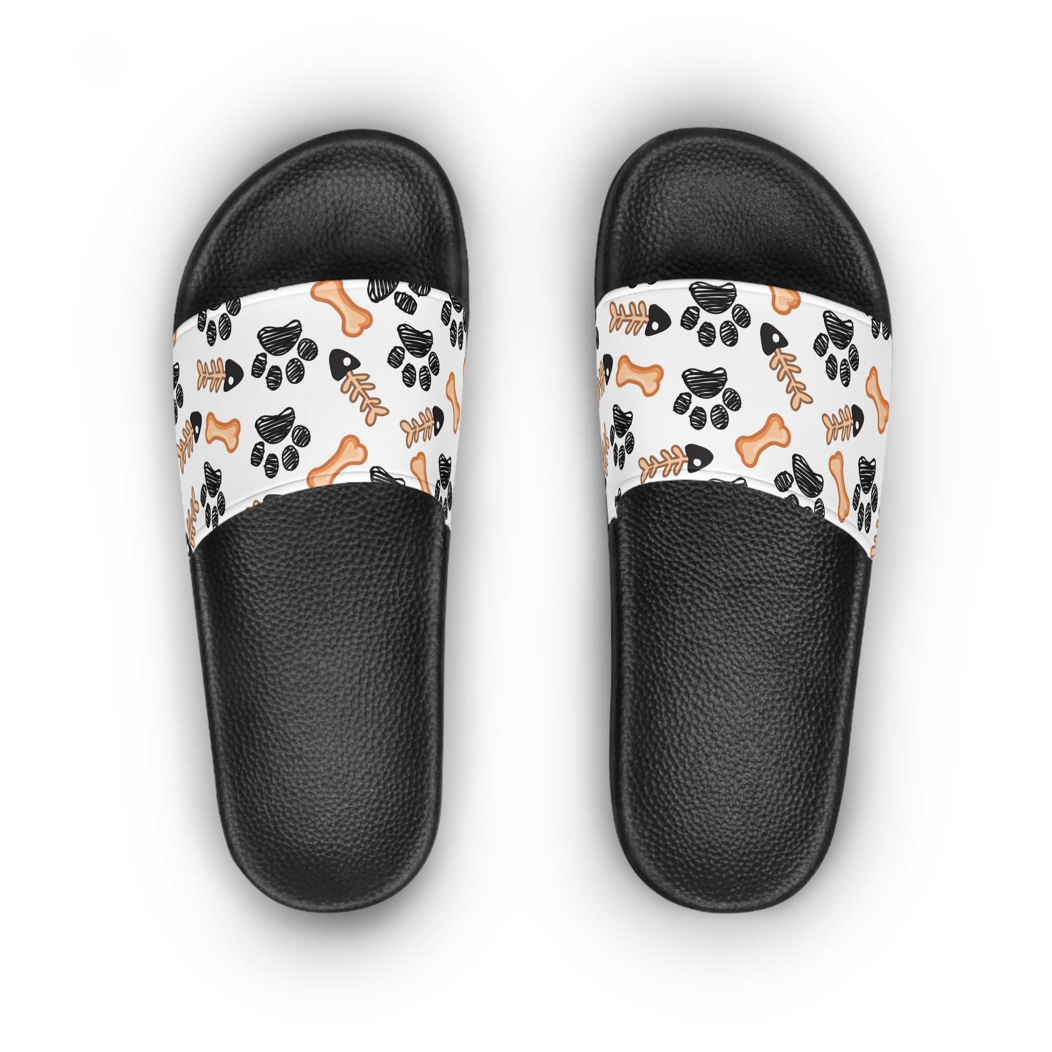 Dog Paw & Bone Slide Sandals — Women's Casual Summer Slides
