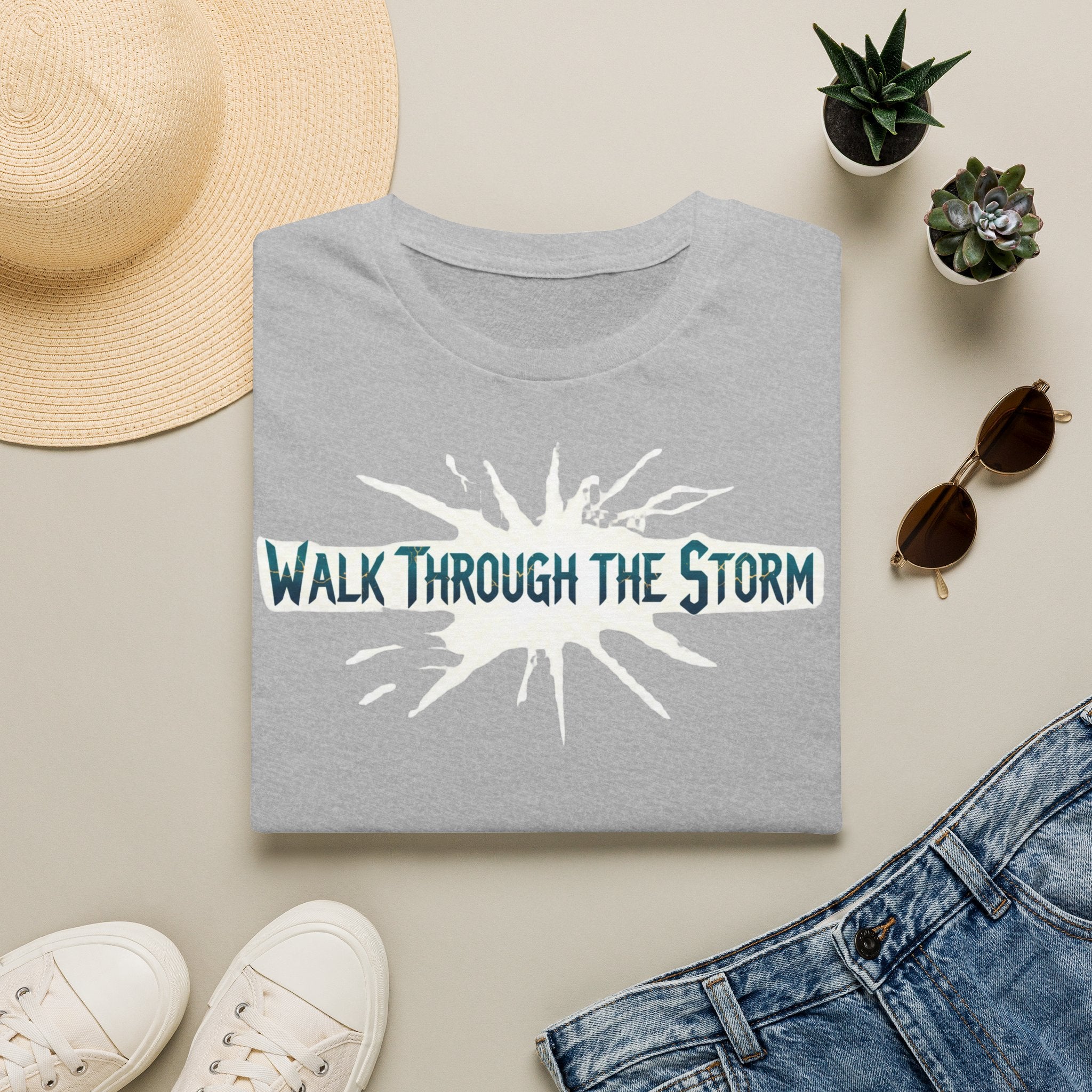 T-Shirt — "Walk Through the Storm" Inspirational Graphic Tee