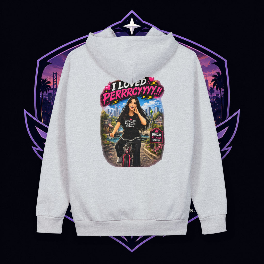 PG SUZY In-Game Famous, Offline Taken Hoodie — Gamer Streetwear Pullover Featuring “I Love Perrrcyyy!!”