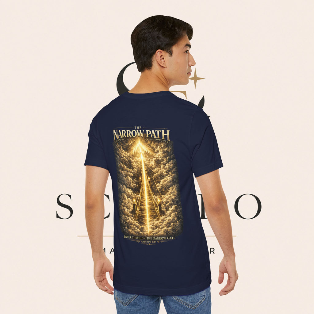 T-Shirt — 'The Narrow Path' Golden Light Graphic Tee