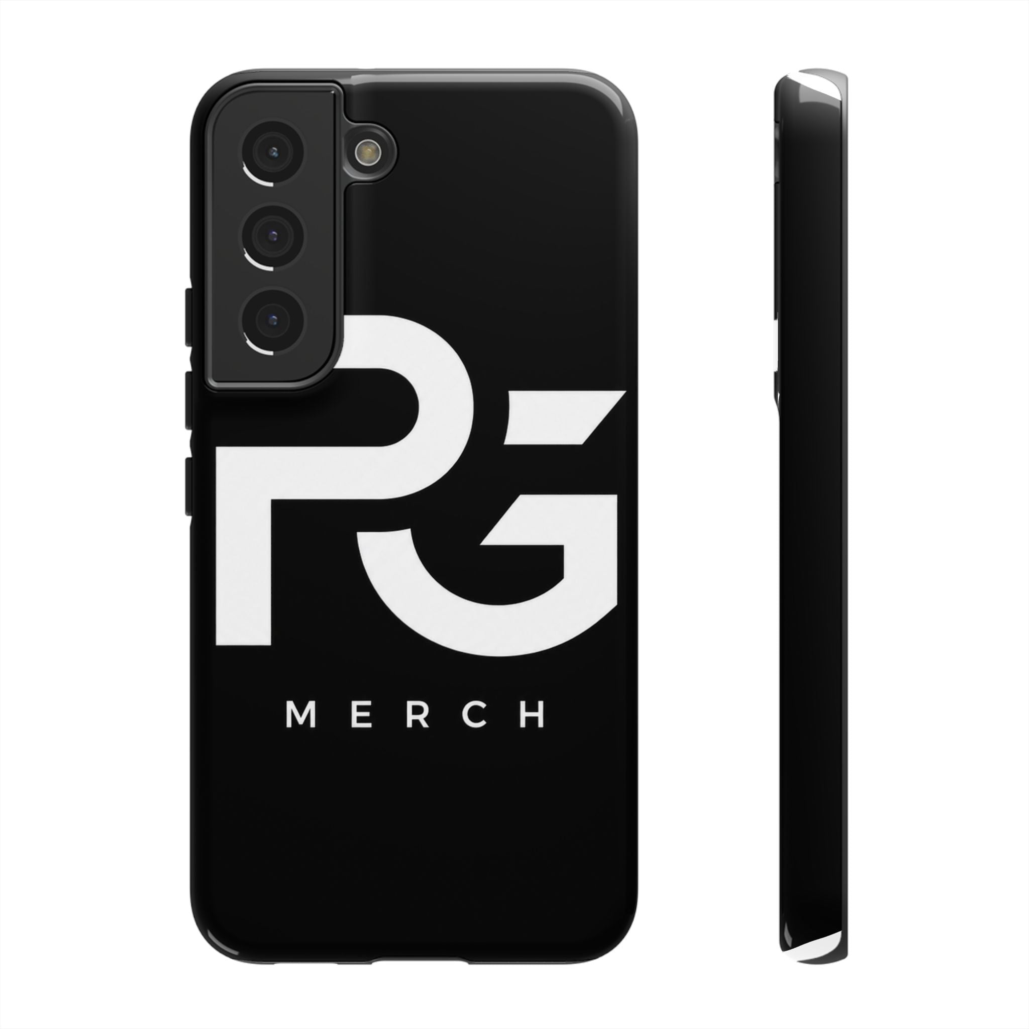 PG CUSTOMIZED RG Merch Tough Phone Case – Black Protective Phone Cover with Bold Logo