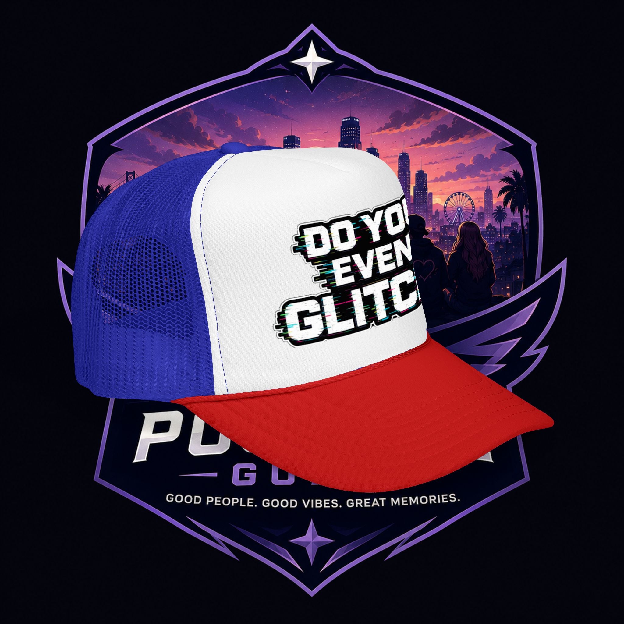 PG Lola's Do You Even Glitch? Foam Trucker Hat