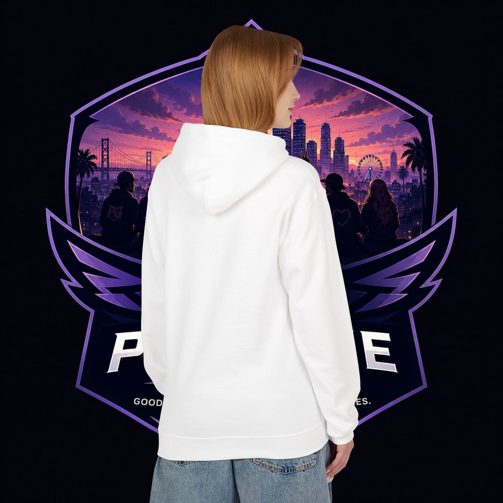 LDR inspired Retro '80s Vibes Hoodie — Neon Miami Movie Couple Design
